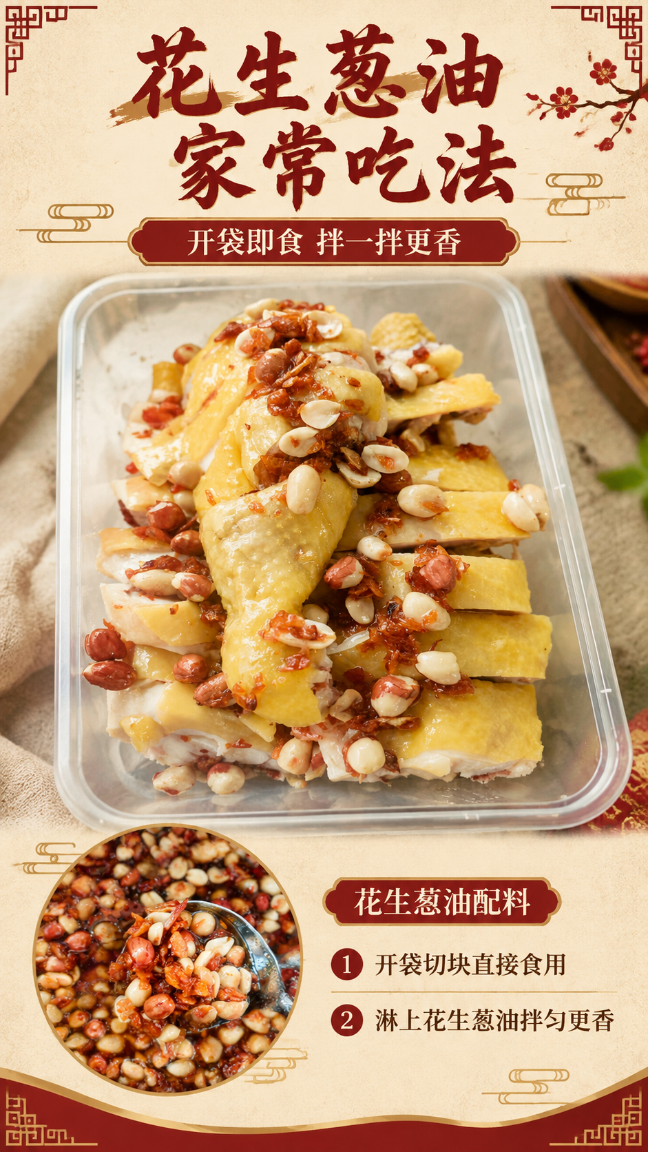 [商品] 使用【图6】花生葱油切块鸡实拍图和【图2】花生配料实… - 图片创意预览