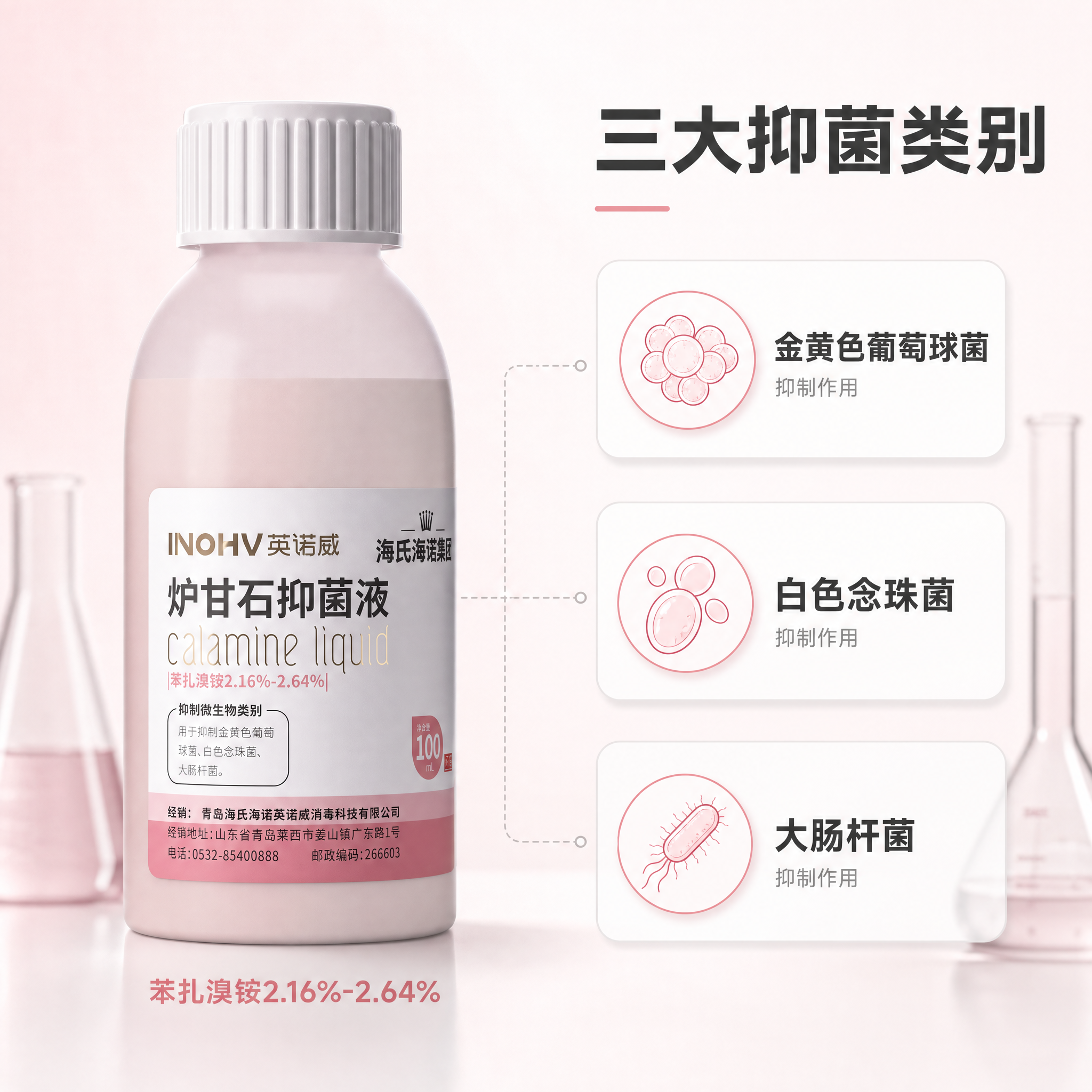 [主图-2] 英诺威炉甘石抑菌液 核心抑菌成分与功效解析。 [… - 图片创意预览