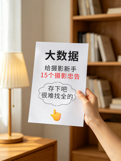 摄影技巧知识科普攻略分享拟真大字风小红书封面预览效果