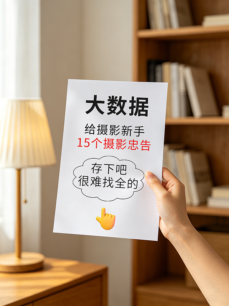 摄影技巧知识科普攻略分享拟真大字风小红书封面