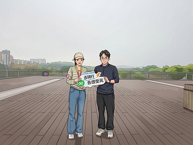 将照片中的真实人脸全部转换为二次元动漫卡通人脸，保持原场景、姿势和服饰不变