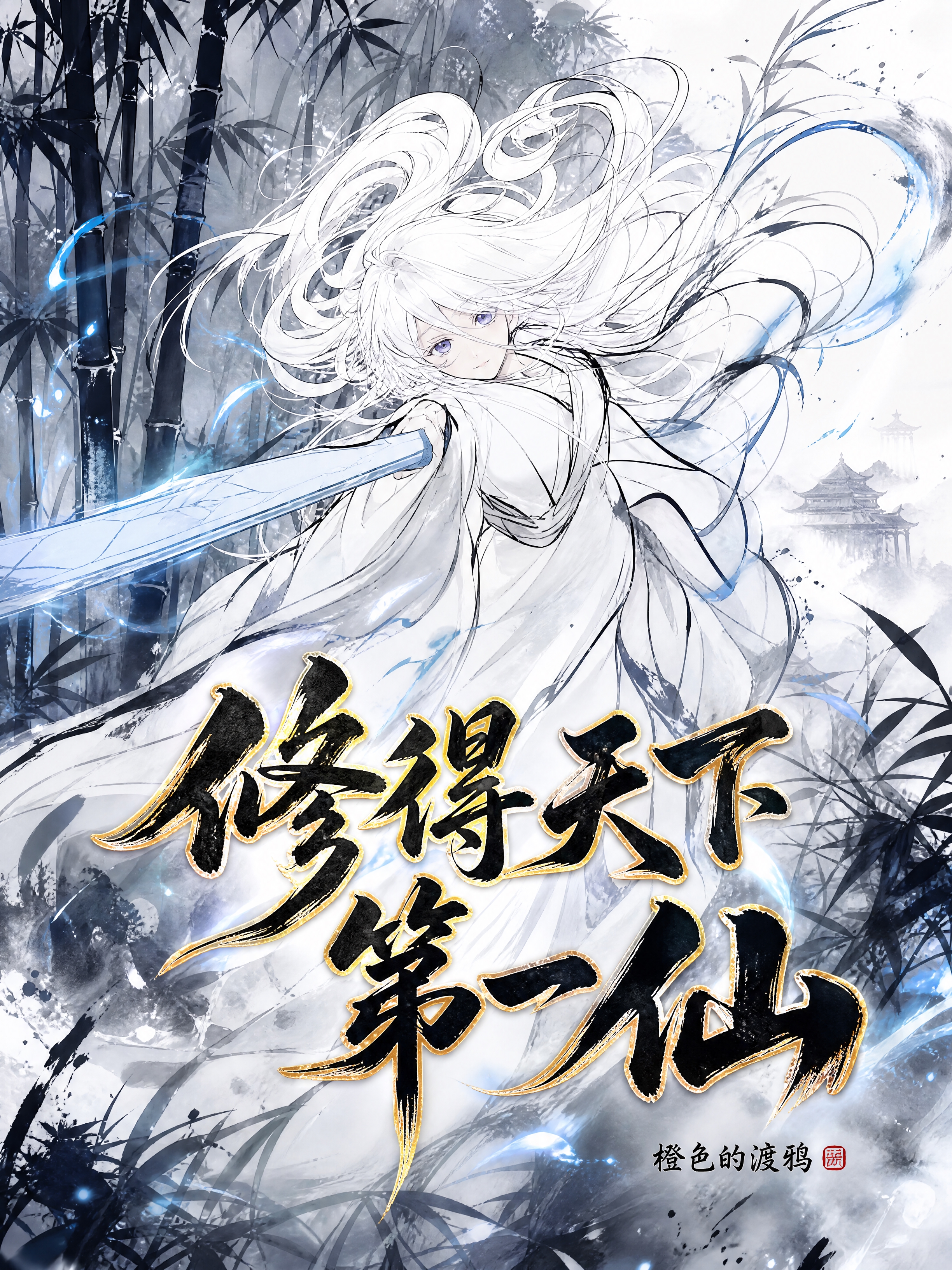 起点中文网仙侠小说封面，竖版1200x1600。水墨国风仙侠风… - 图片创意预览