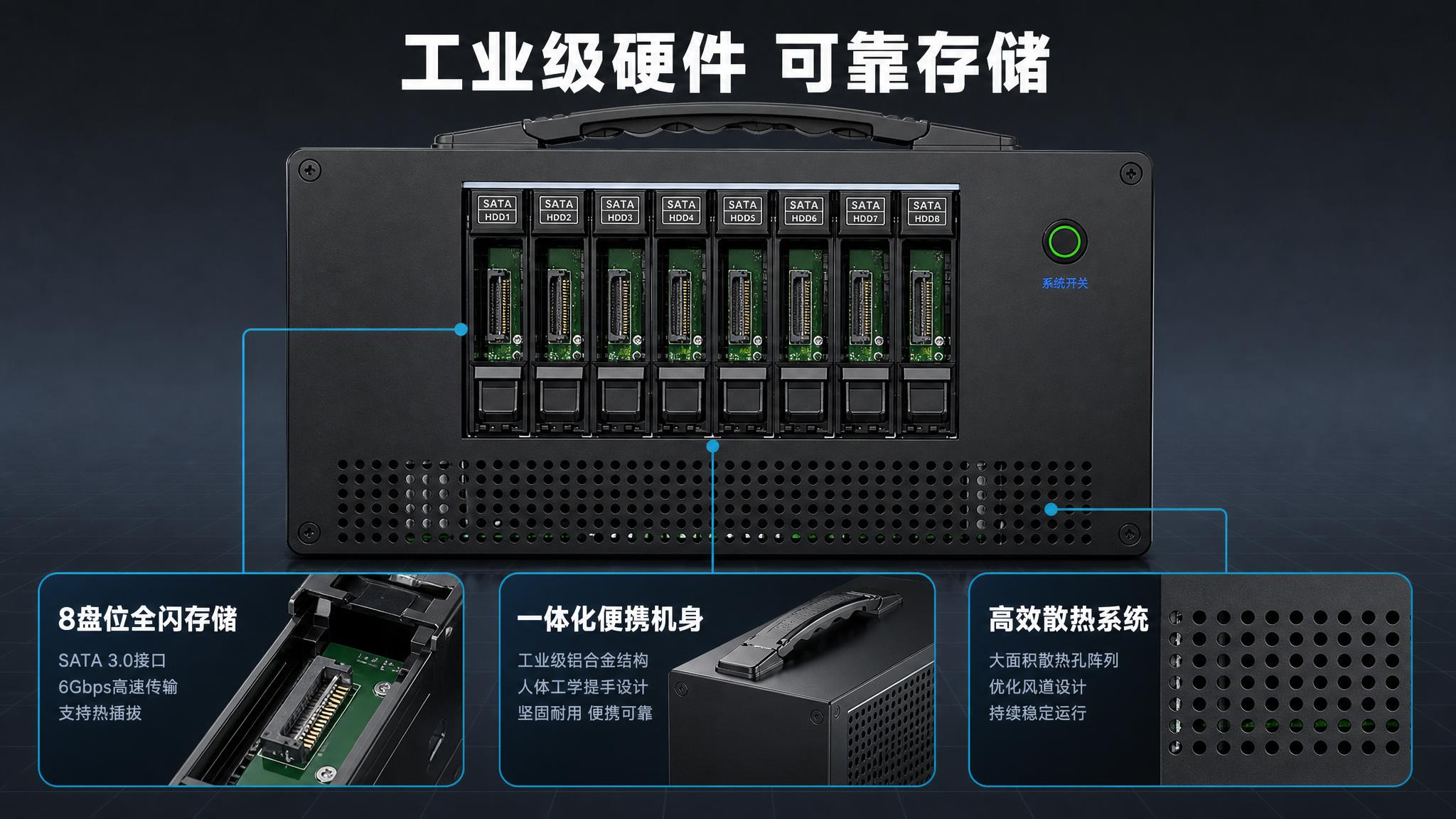 [主图-3] HS-BX08便携全闪NAS 产品结构与硬件证据… - 图片创意预览