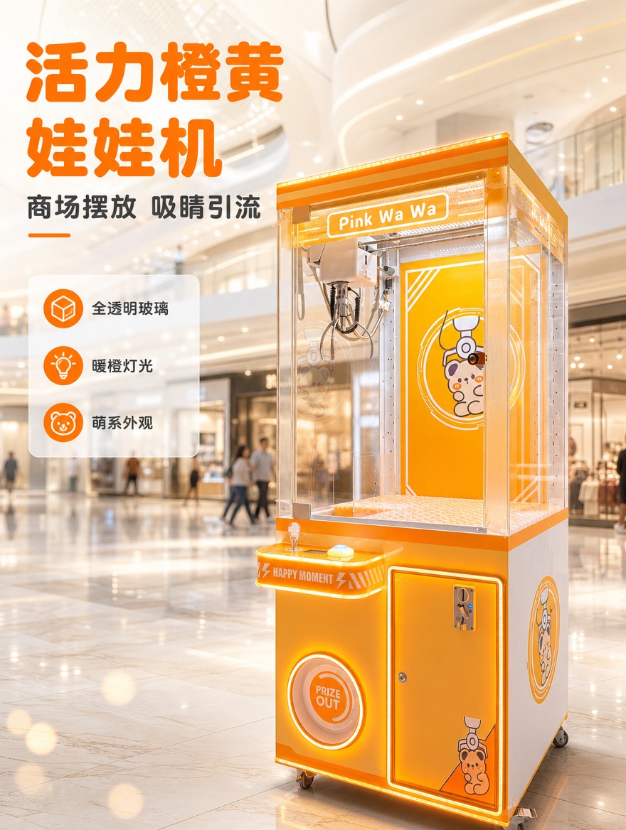 [商品] 使用【图1】娃娃机；保留全透明玻璃机身、整体结构和比… - 图片创意预览