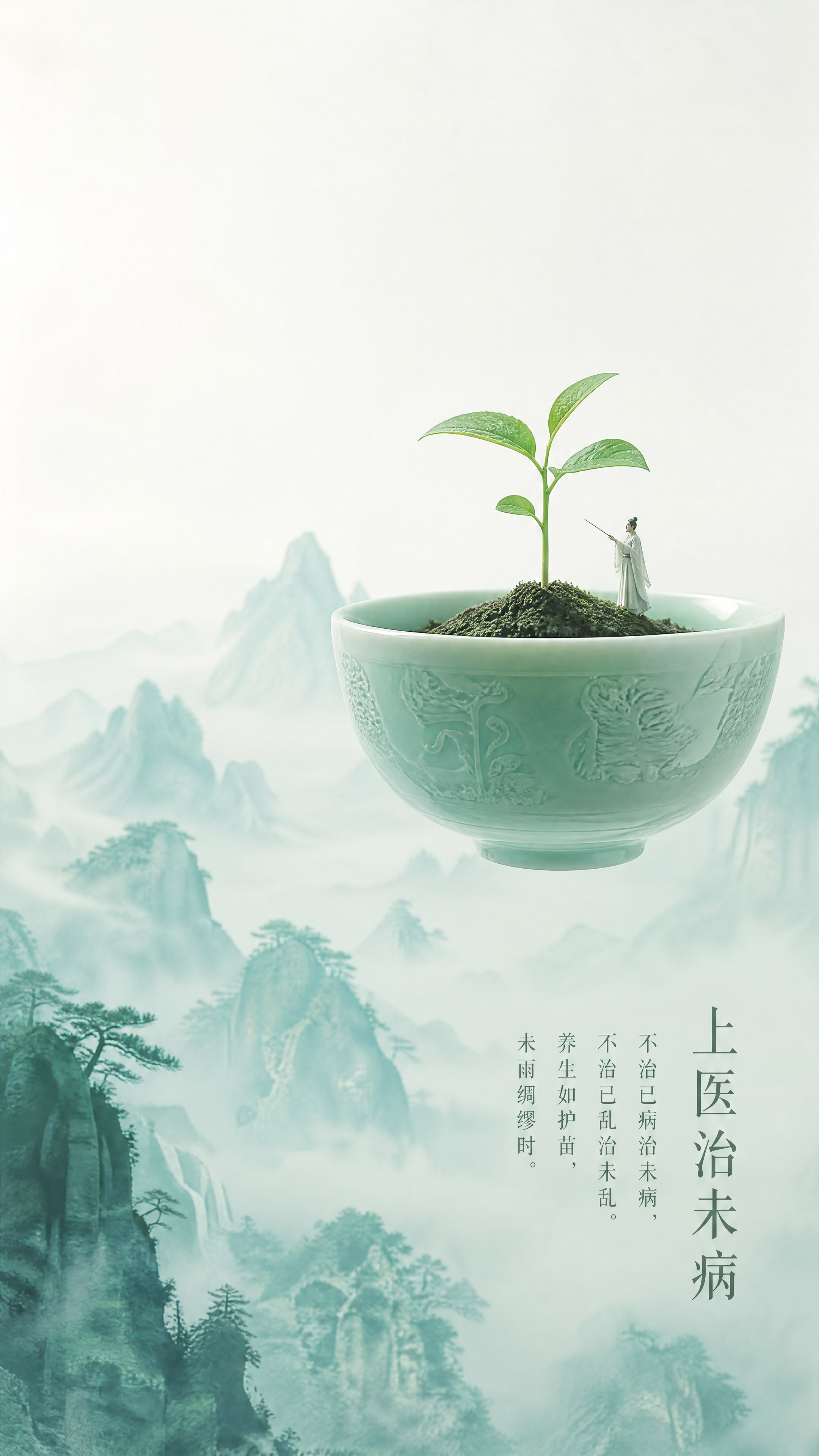 超清摄影效果，国风极简设计，画面左上角大面积留白。反常规大小对… - 图片创意预览
