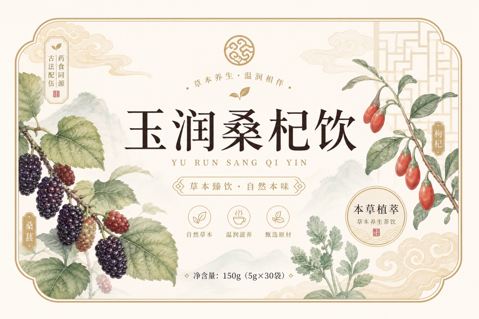 设计养生茶标签图片预览效果