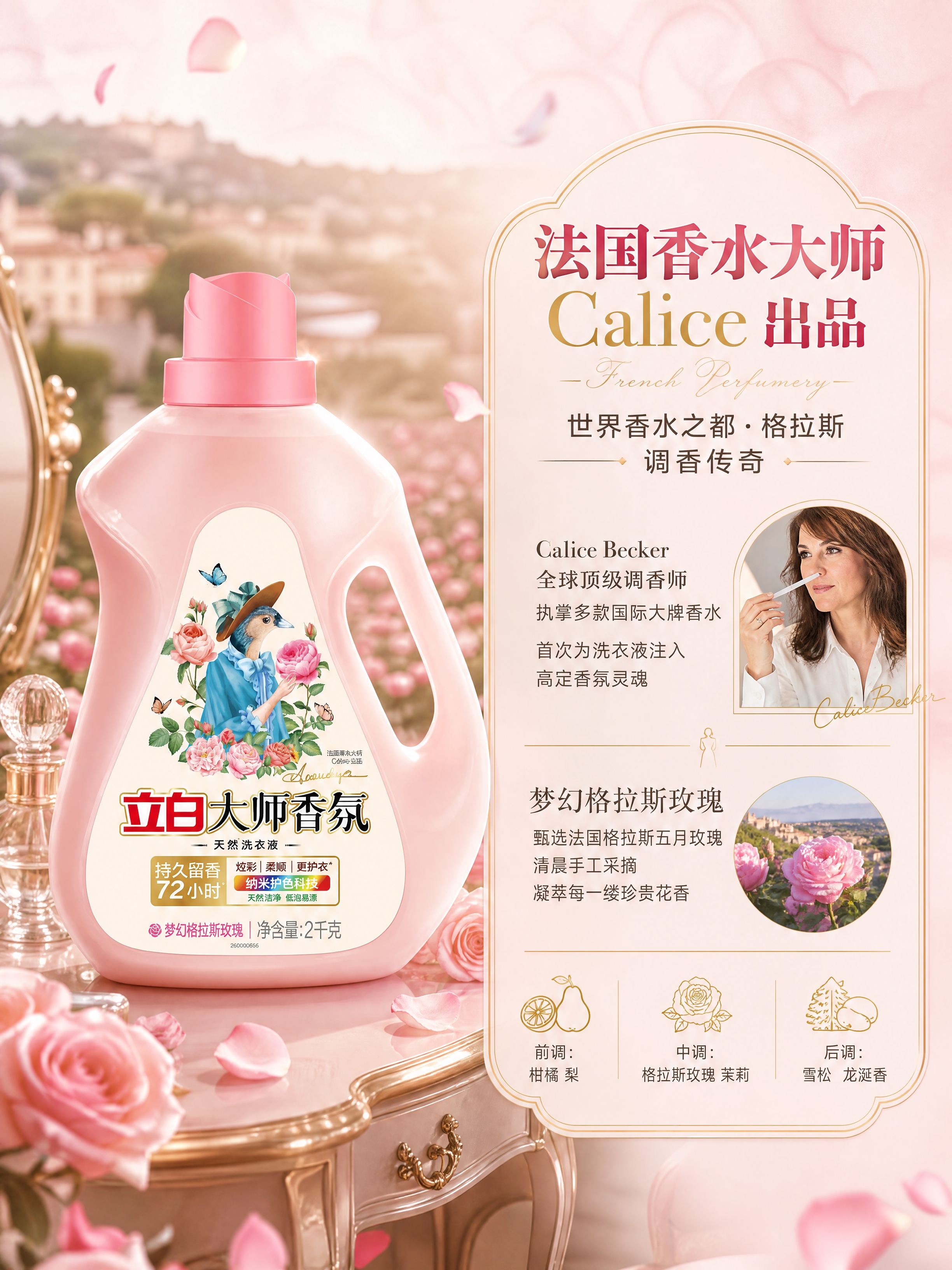 [商品] 使用【图1】立白大师香氛天然洗衣液（2kg粉色瓶装）… - 图片创意预览