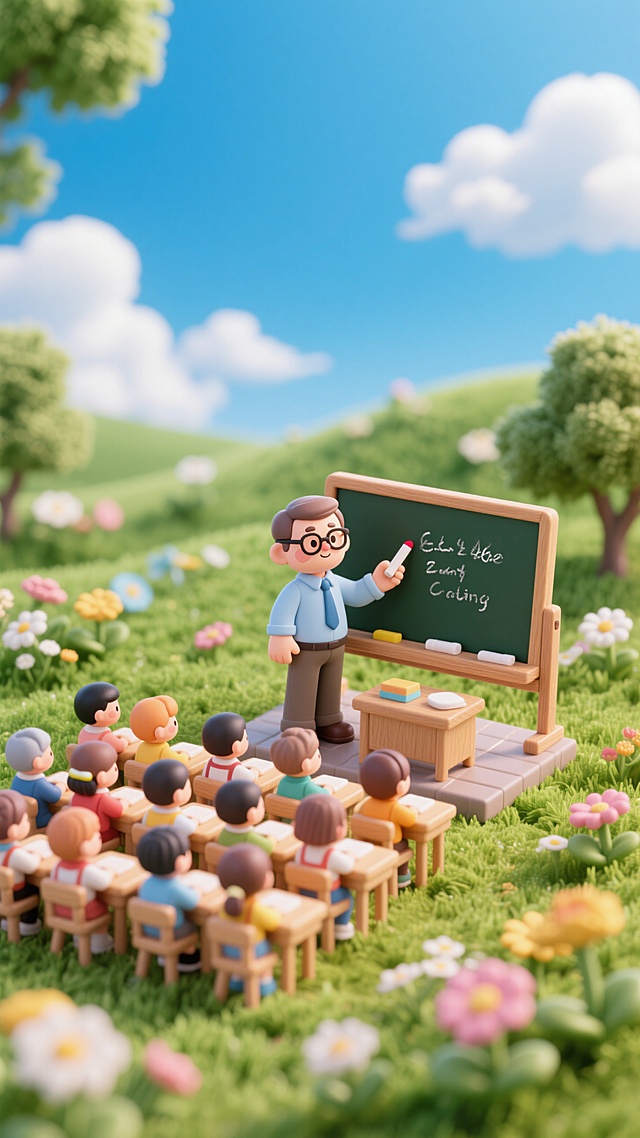 清新软3D风；教育氛围。