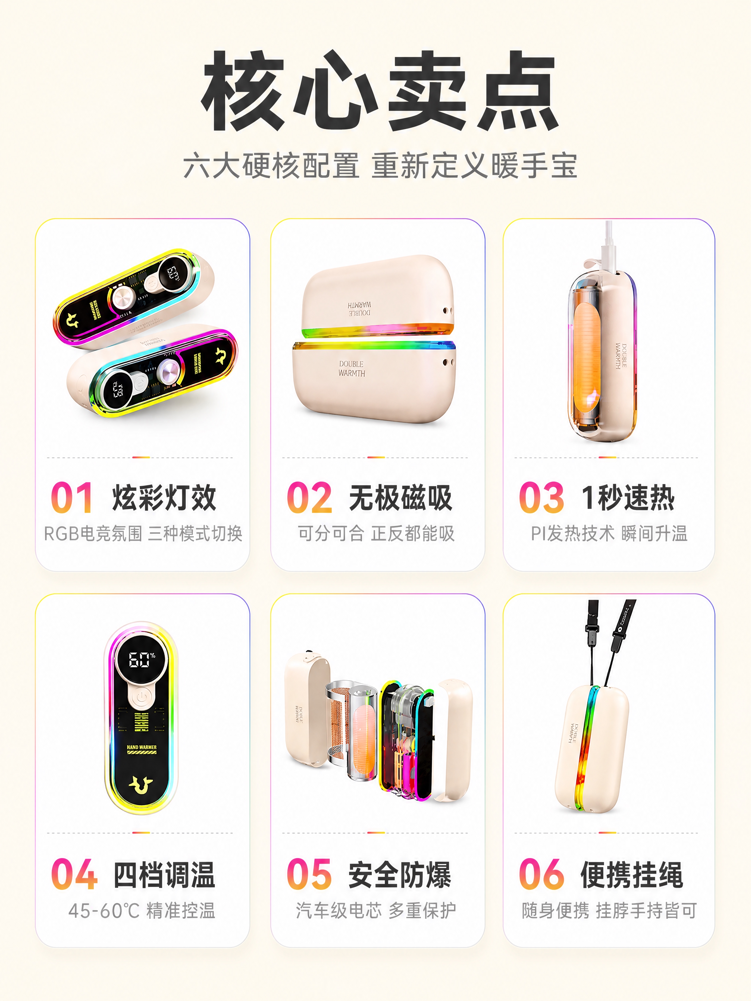 [商品] 使用【图4】【图5】【图7】的暖手宝产品图；**产品… - 图片创意预览