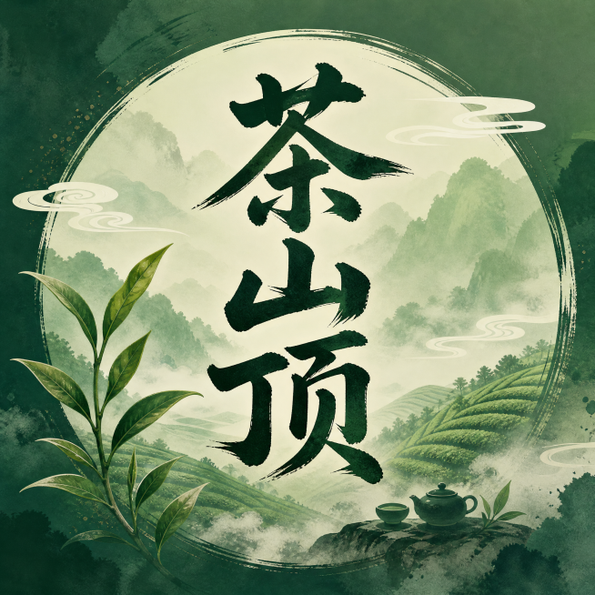 图片中要显示大大的茶山顶几个字，用来做小程序头像预览效果