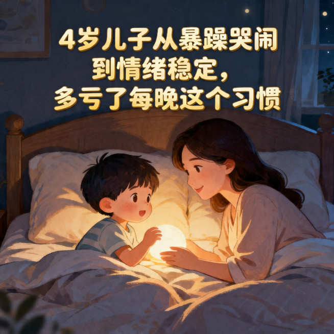 4岁儿子从暴躁哭闹到情绪稳定，多亏了每晚这个习惯预览效果