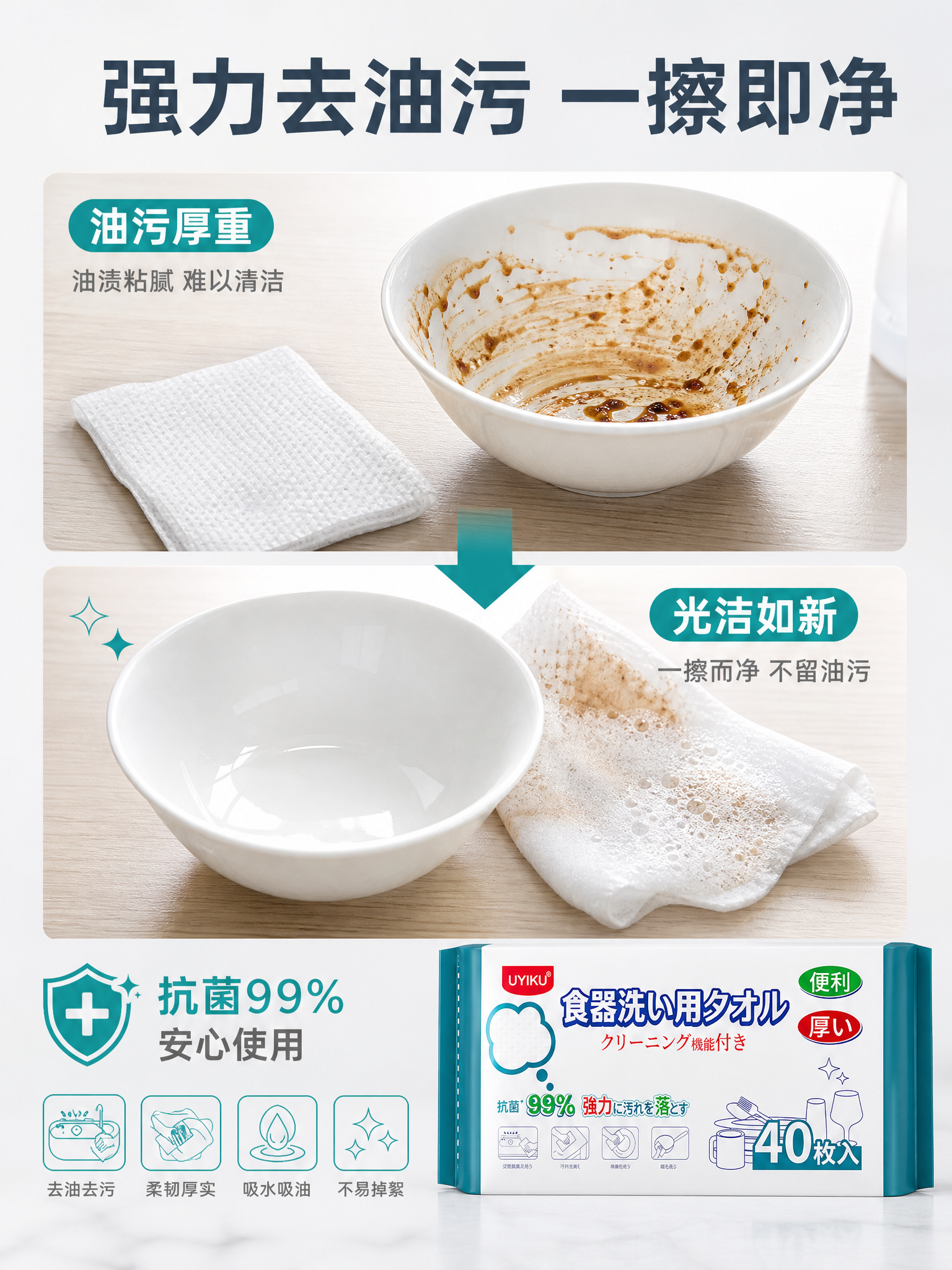 [主图-2] 核心亮点效果证明，强力去油污功效展示，3:4竖版… - 图片创意预览