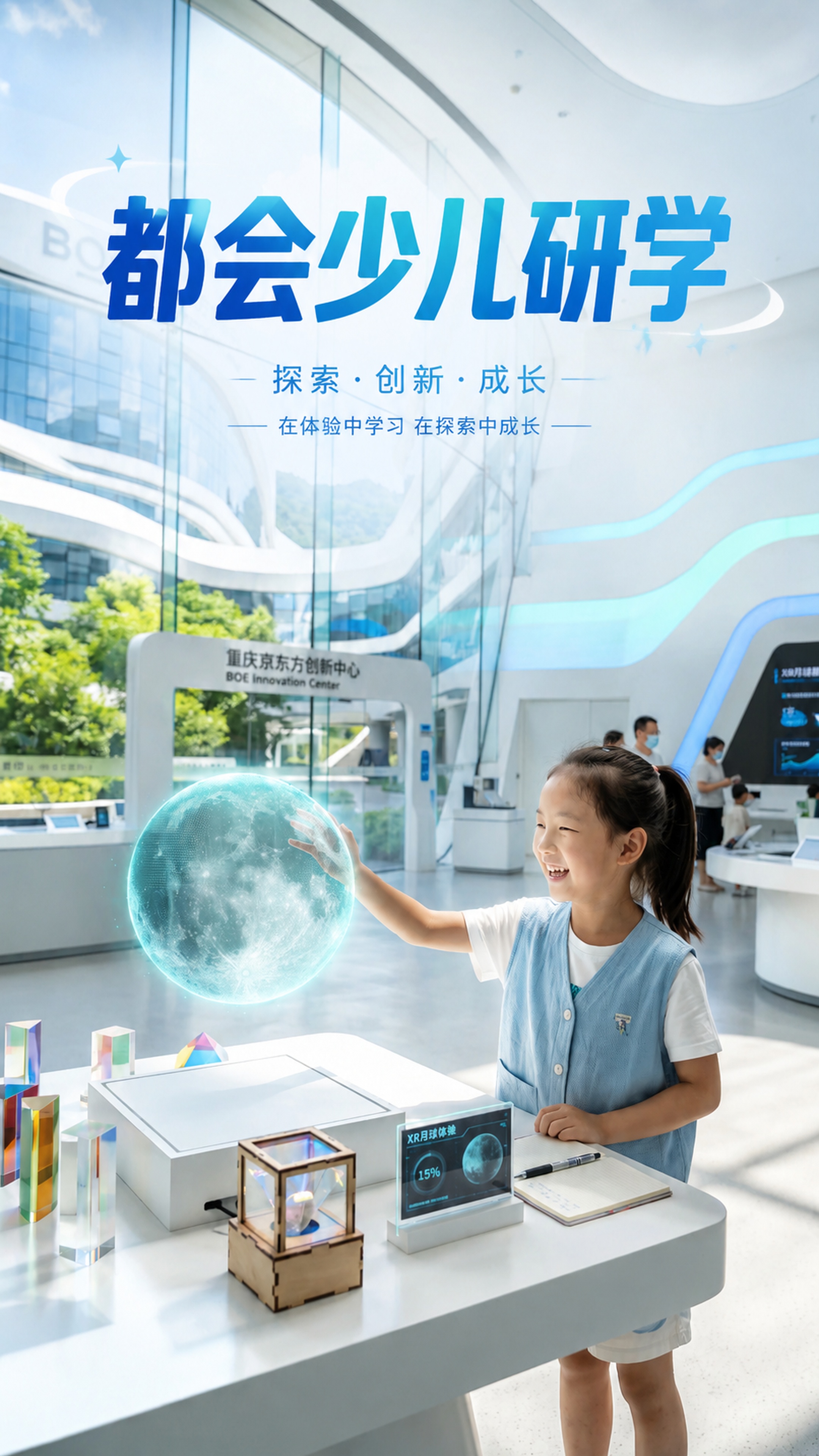 超写实少儿研学活动宣传摄影。 主体：海报需要体现"都会少儿研学… - 图片创意预览