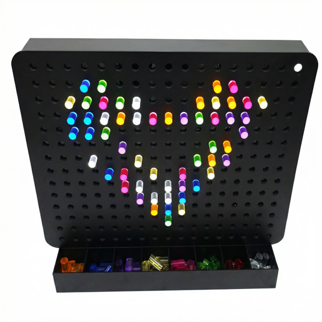 [主图 1] LED rainbow pegboard for kids - Amazon main image
[氛围/风格] Clean professional commercial produ预览效果