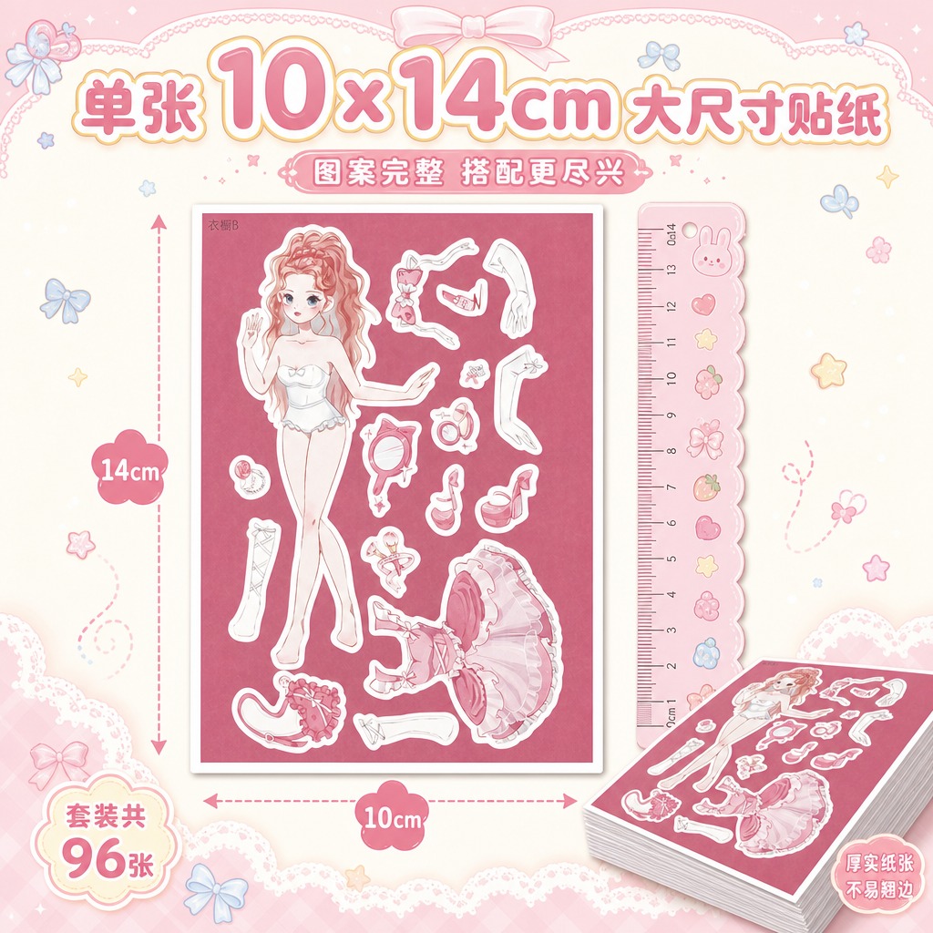 第5屏：1:1竖版电商主图，甜美可爱马卡龙清新风，奶油白与浅粉… - 图片创意预览