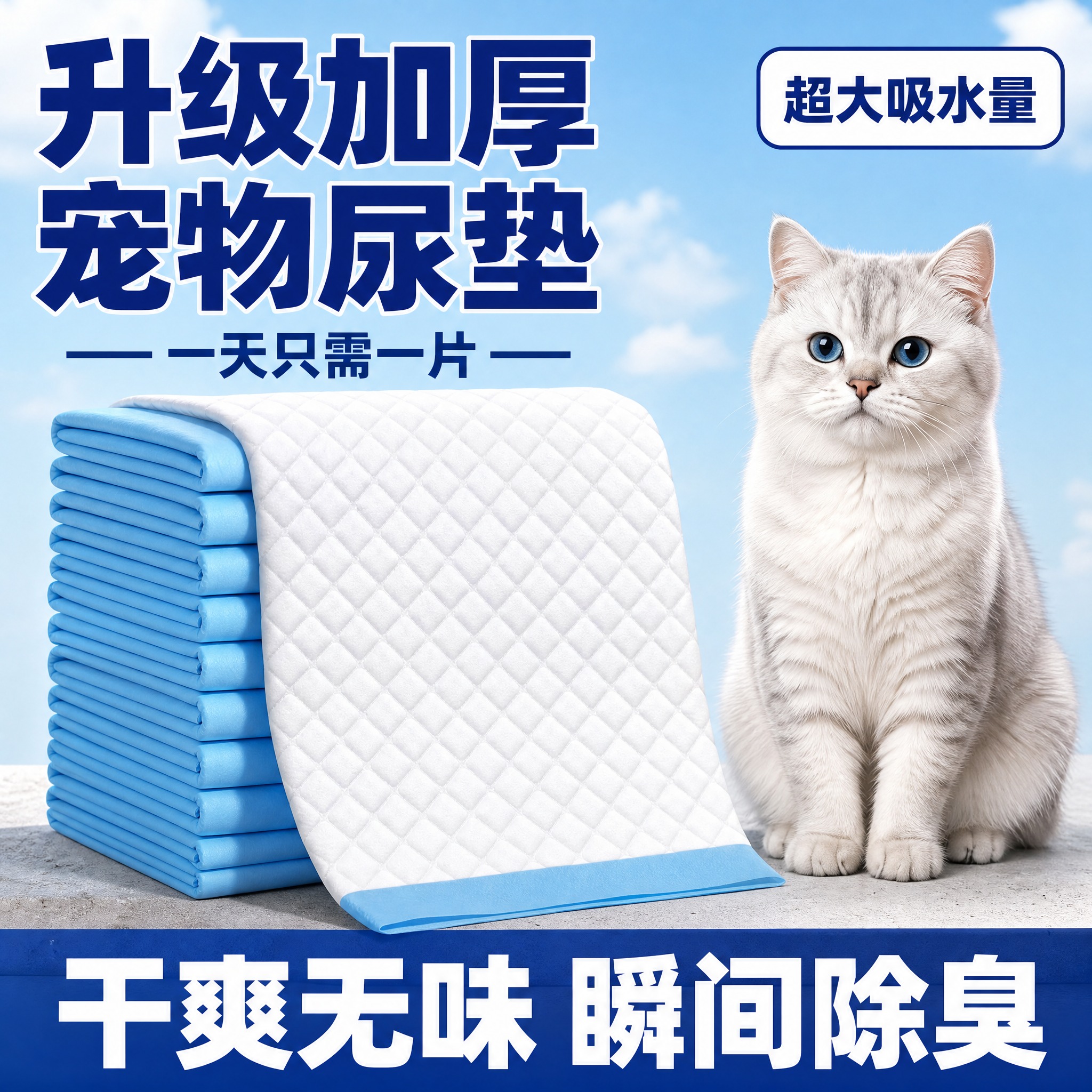 [主图-1] 升级加厚宠物尿垫首图，突出产品大主体与核心利益点… - 图片创意预览