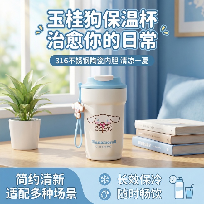 我的产品是保温杯 帮我做20张主图预览效果