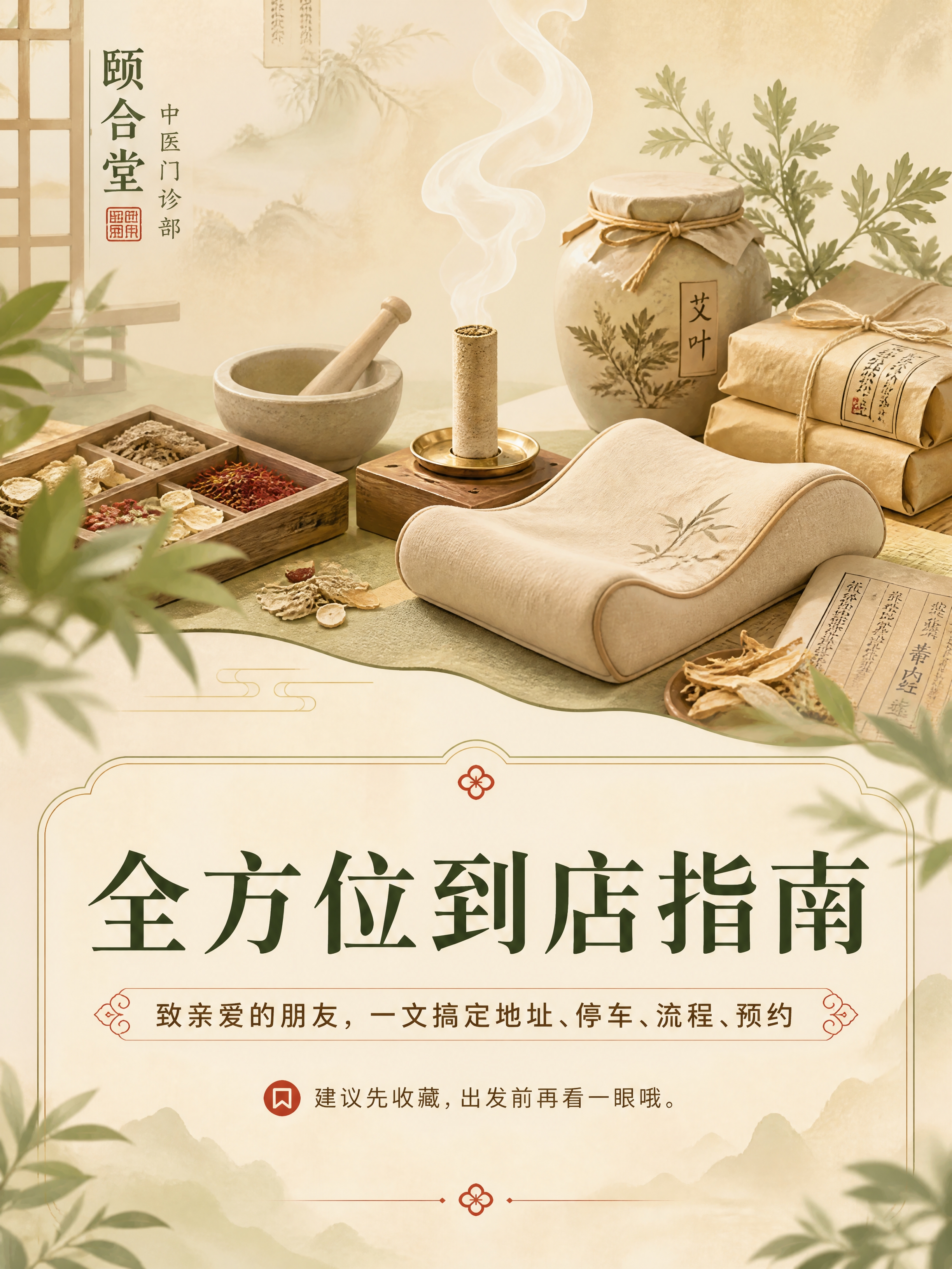 [商品] 无实物商品，为颐合堂中医门诊部到店指南公众号长图第1… - 图片创意预览