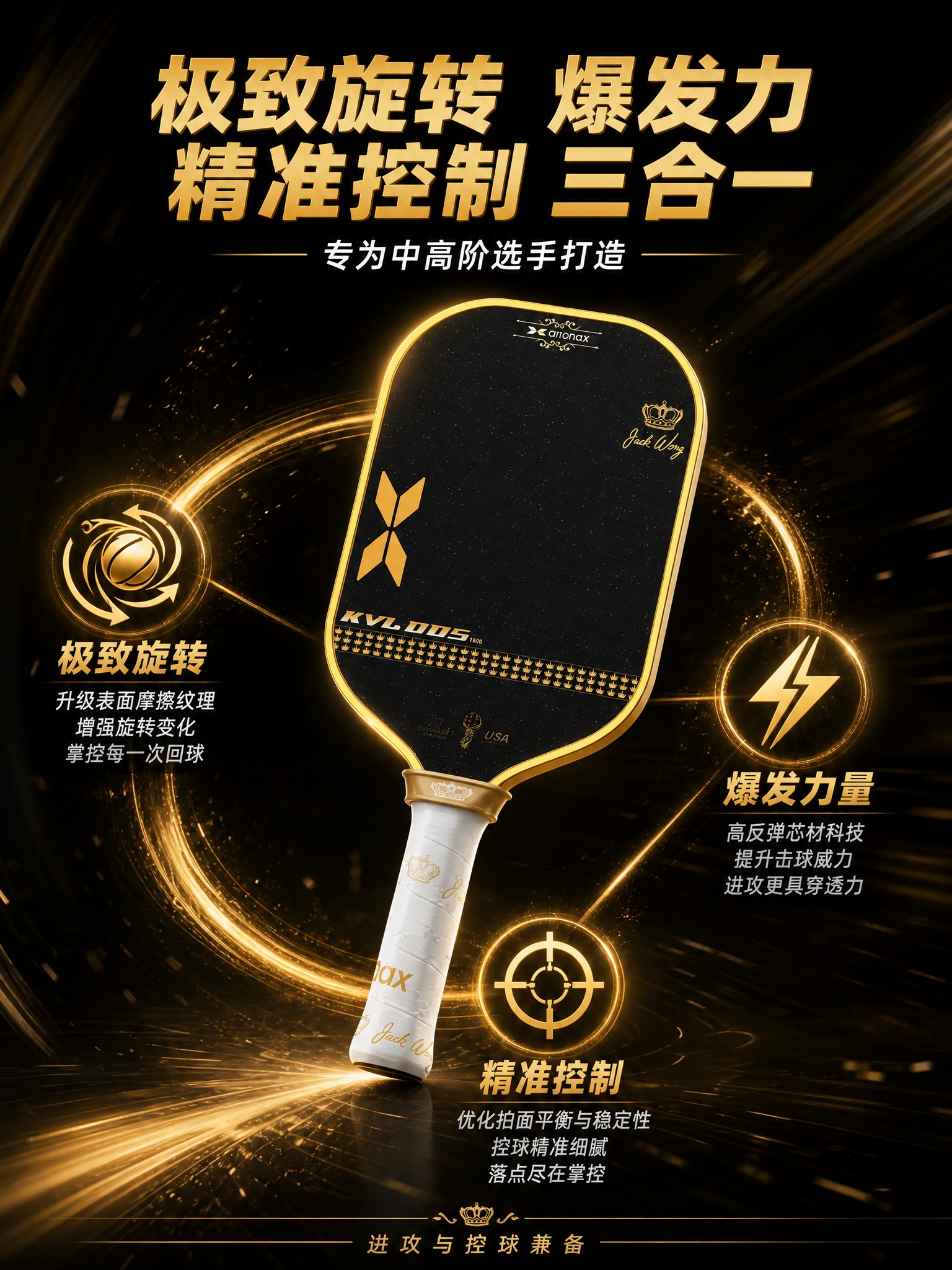 [主图-3] 性能卖点 旋转力量控制三合一 中高阶选手竞技利器… - 图片创意预览