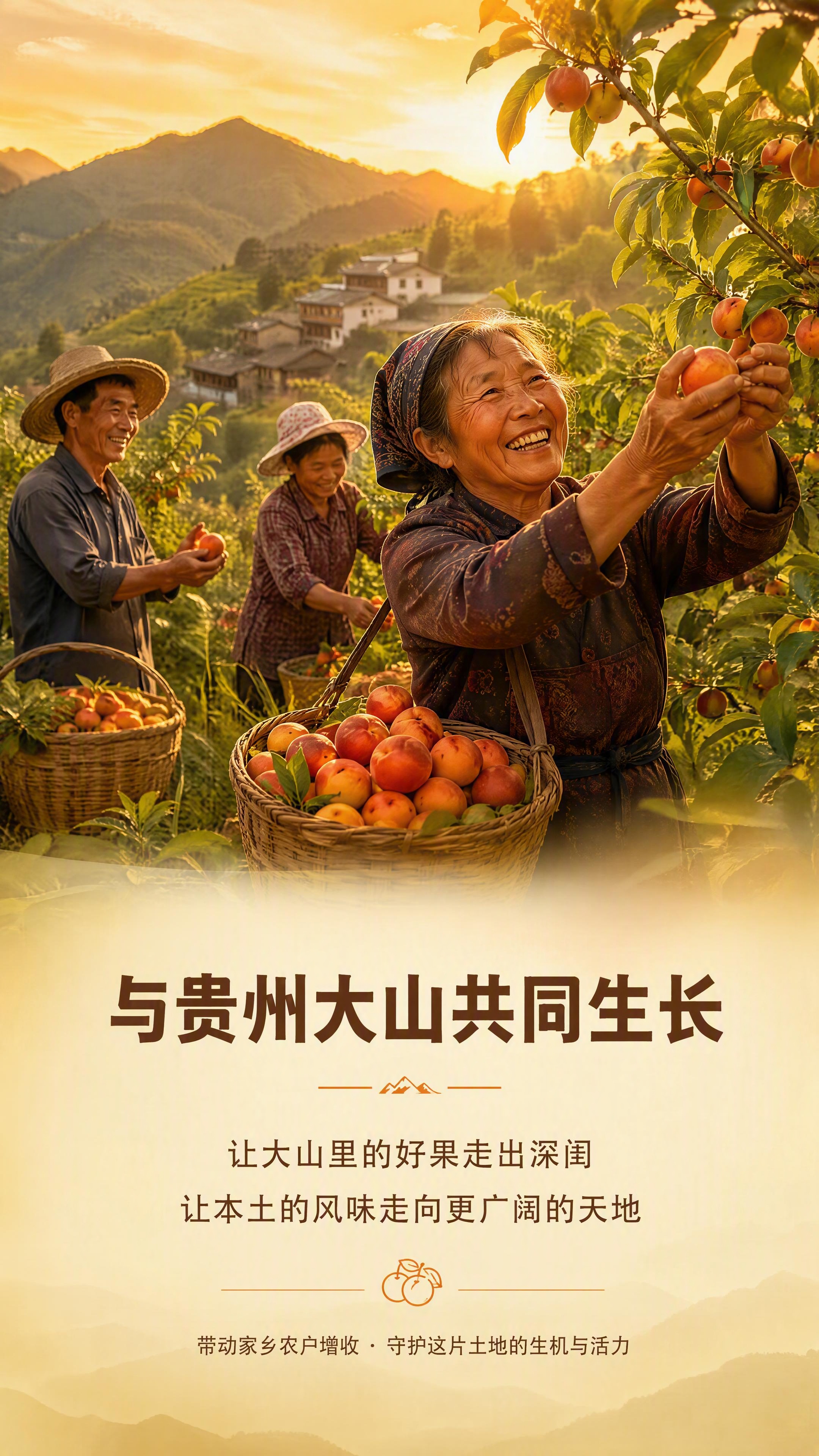 [第8张] 社会责任页 — 带动家乡农户增收，与大山共同生长。… - 图片创意预览