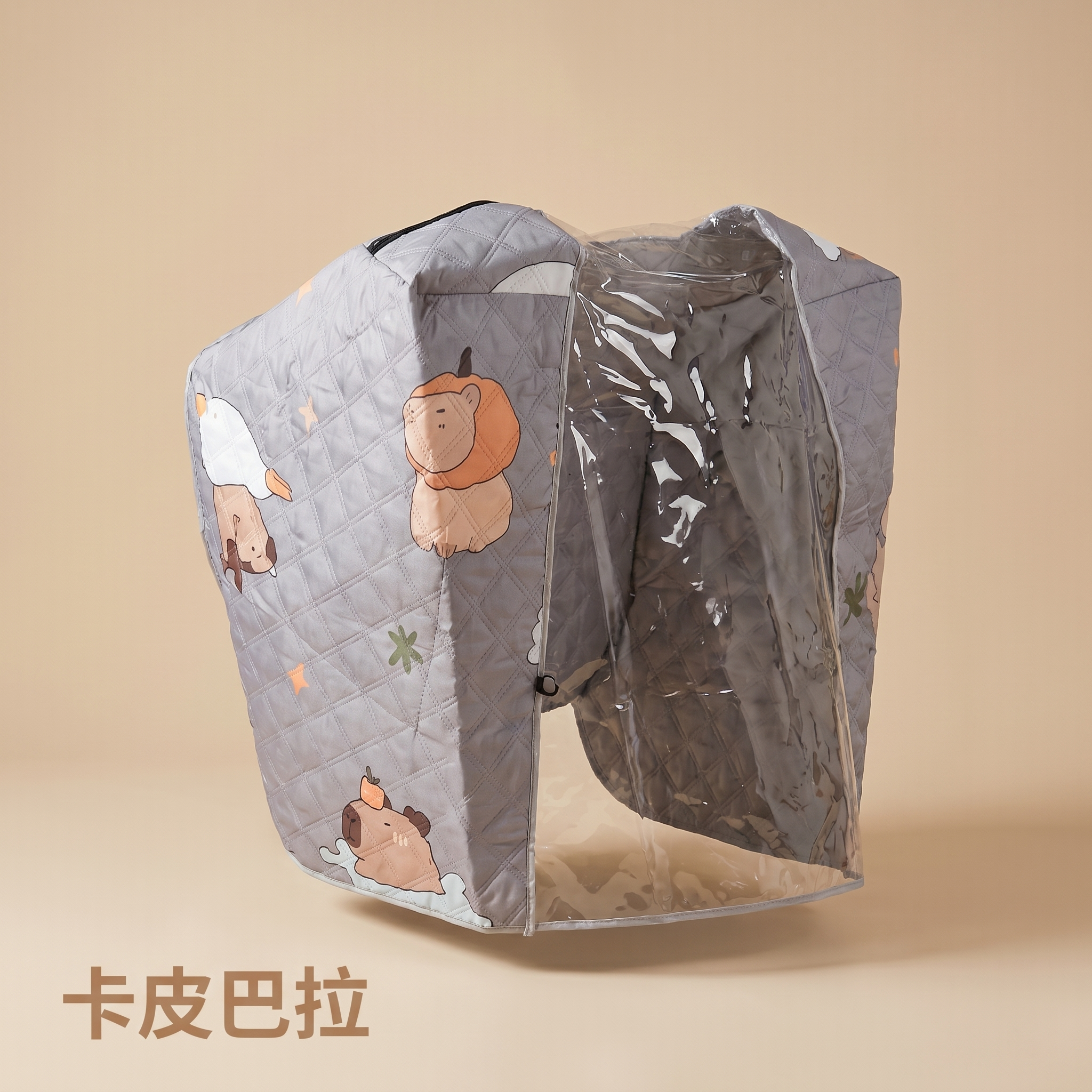 [主图 SKU展示] 卡皮巴拉图案全包夏季挡风被SKU图。[氛… - 图片创意预览