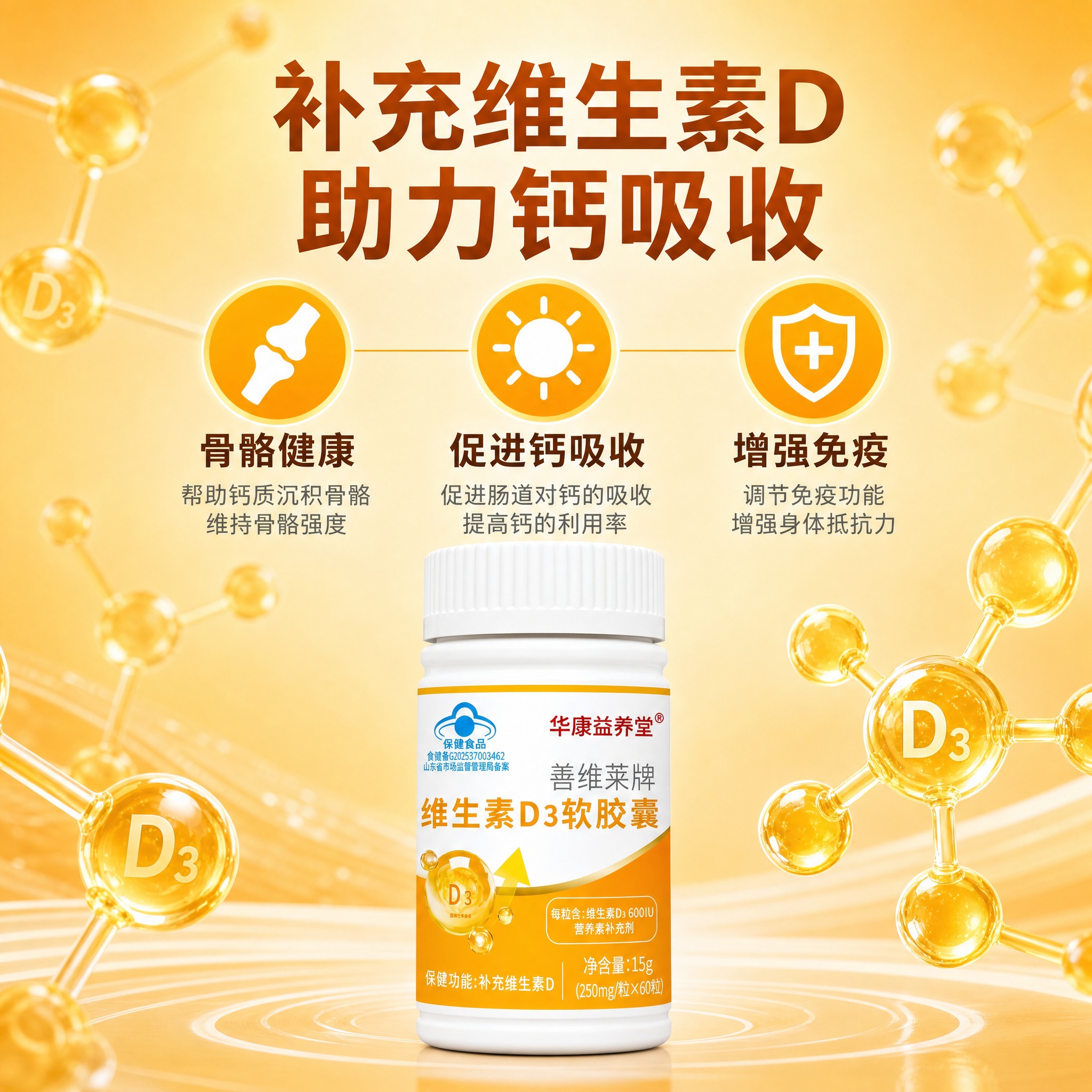 [主图-2] 核心功效成分解析 维生素D3作用机理主图 [统一… - 图片创意预览