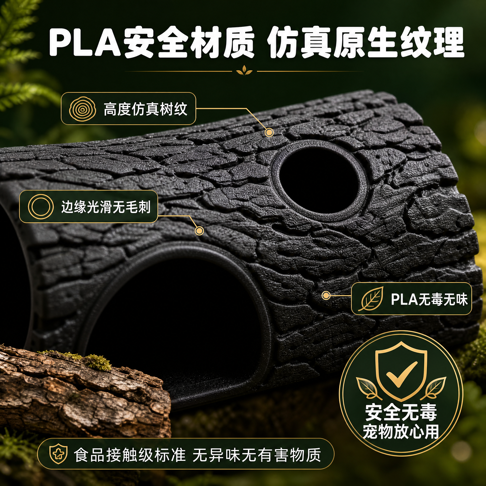 [主图-3] 材质与安全细节图，任务是证明PLA材质无毒无味安… - 图片创意预览
