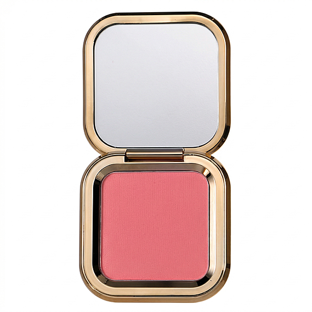 电商白底首图，金色方形外壳的腮红粉，产品居中占画面85%以上，纯白色背景，无任何文案和装饰，高级柔光打光，产品细节清晰，金属质感自然，完全保留产品外观细节，适配亚马逊平台主图规范