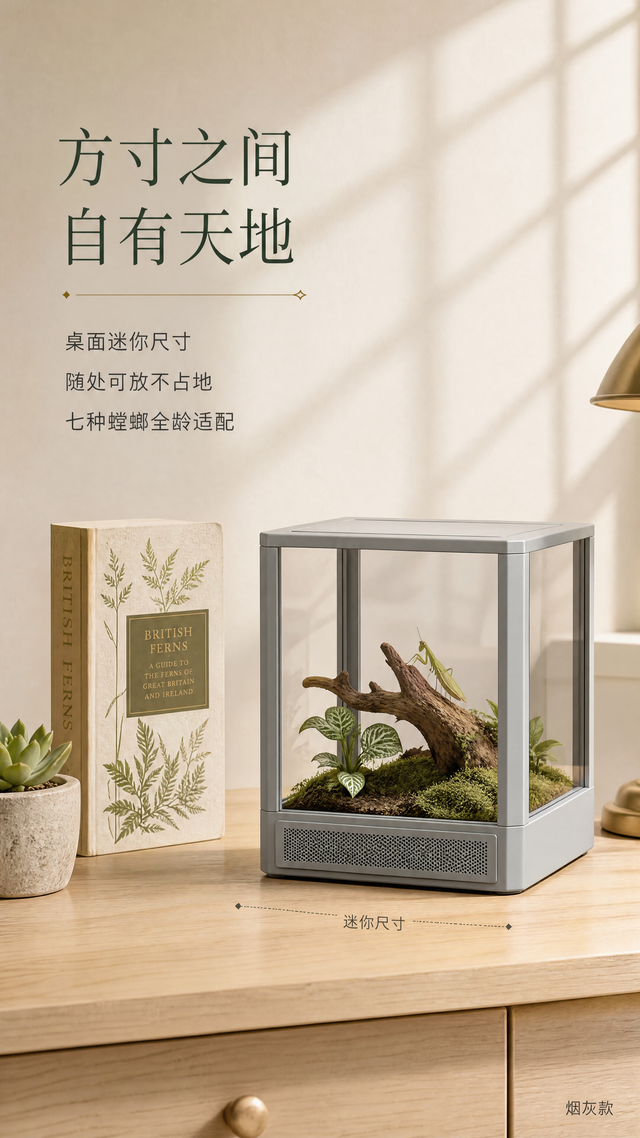 [商品] 使用【图2】烟灰款（灰色）螳螂饲养箱；保留方正立方体… - 图片创意预览