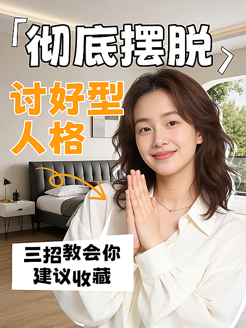 知识付费摆脱讨好型人格攻略指南分享人像小红书封面