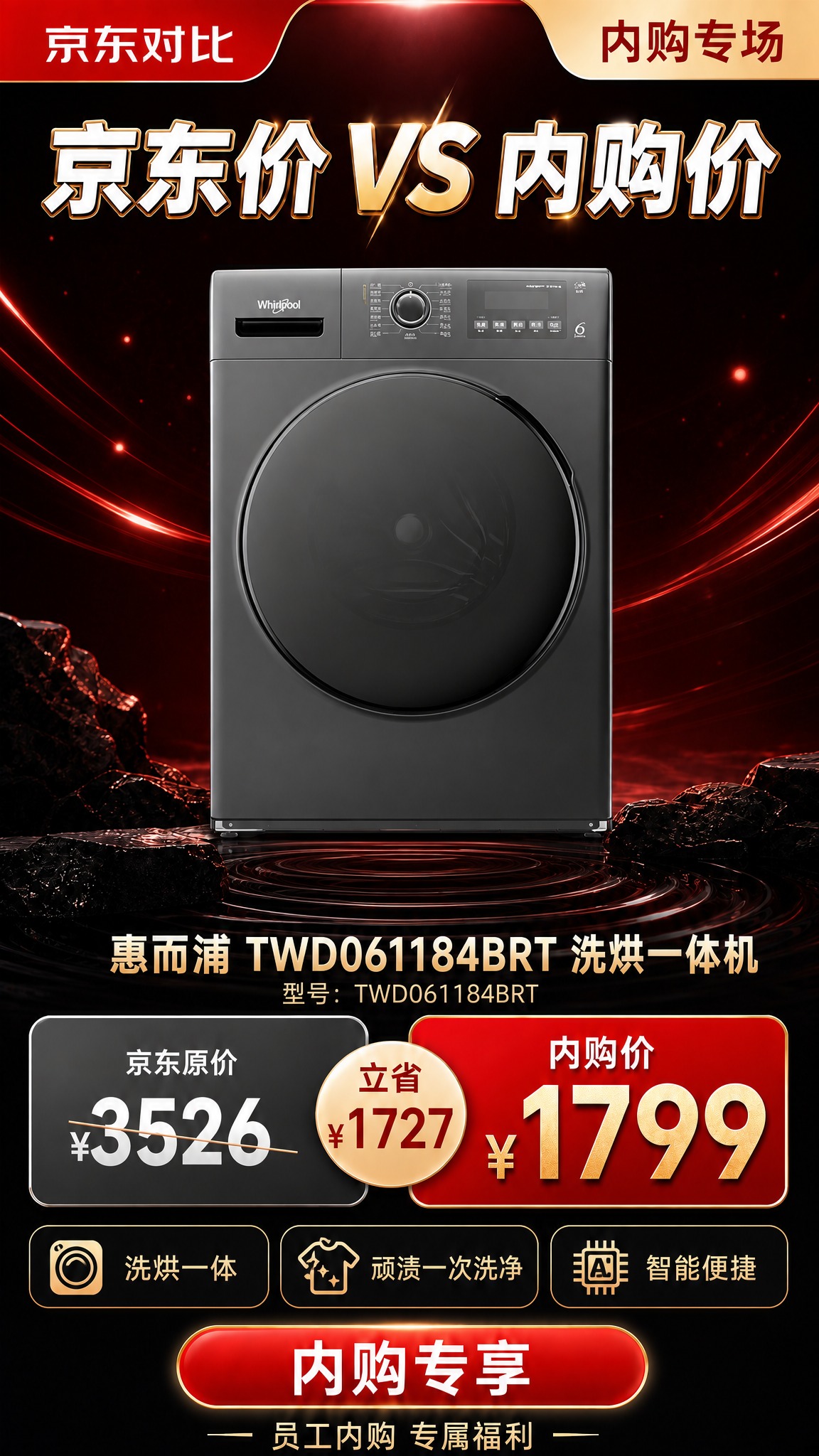 将上传的商品图制作成与参考模板同款版式的京东价格对比促销海报，… - 图片创意预览