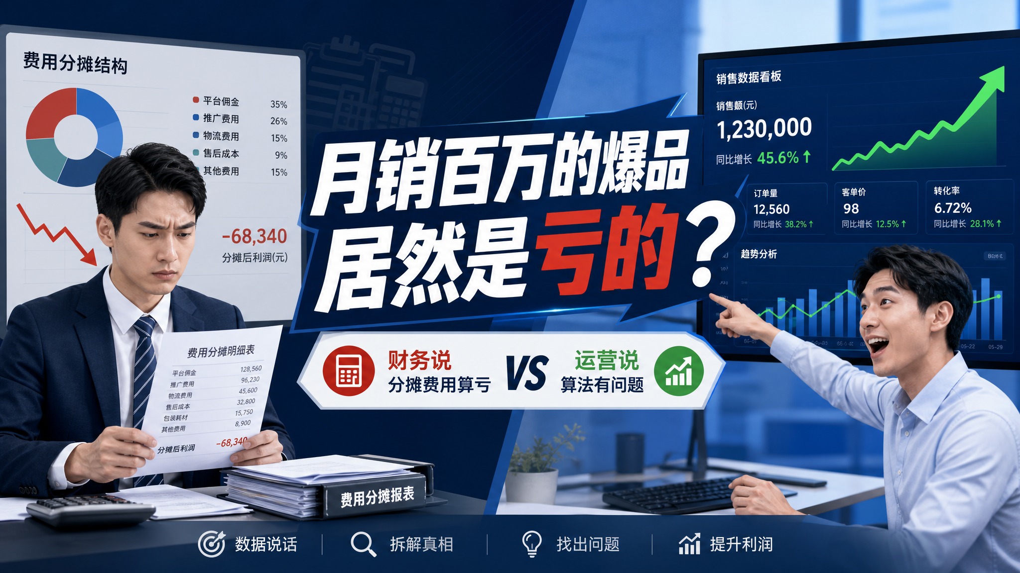 微信公众号封面图，16:9横版，商业职场风格。画面左右分屏对比… - 图片创意预览