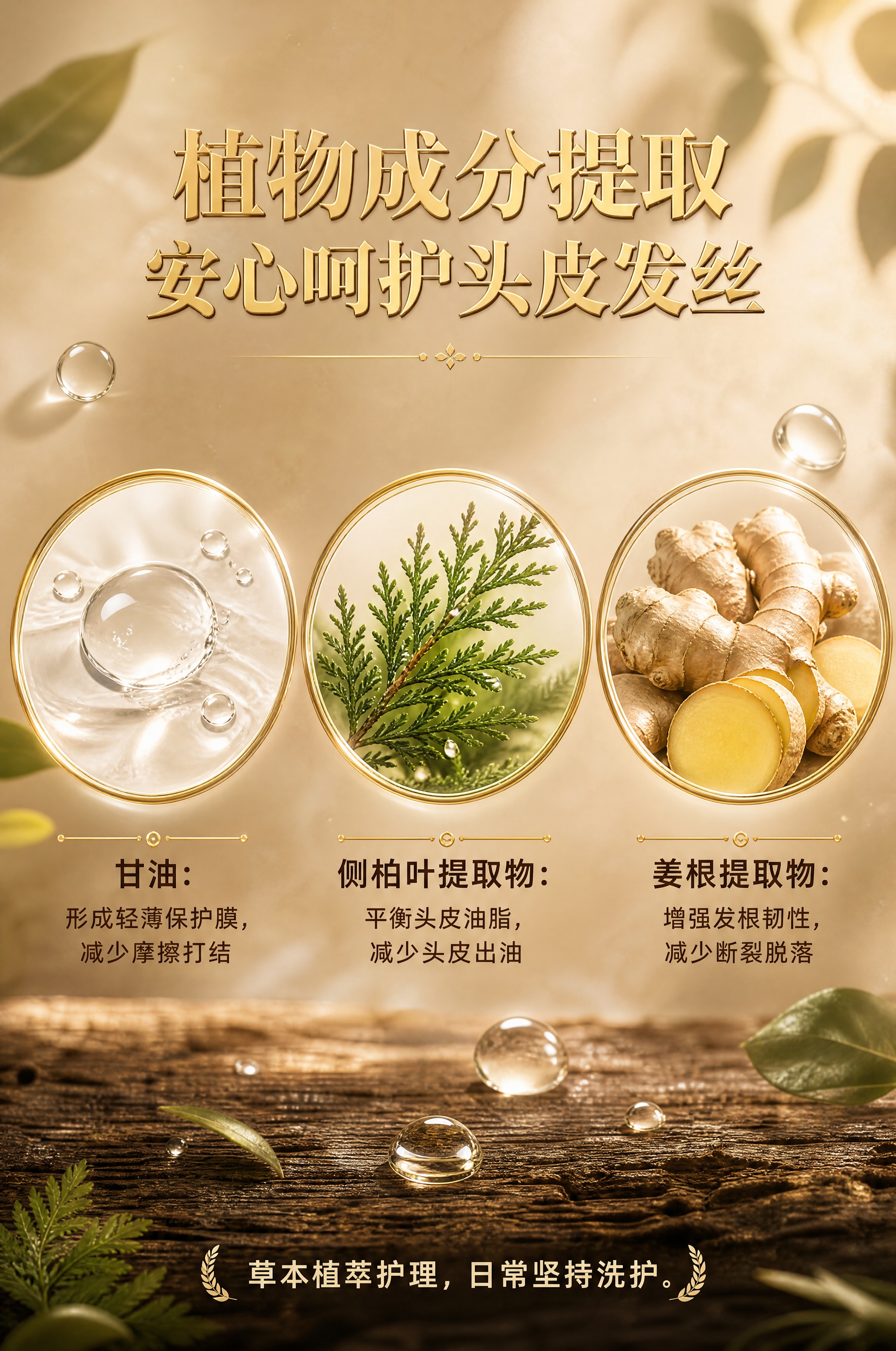 [商品] 本页不放洗发水瓶，无产品实物出镜。 [画面] 植物成… - 图片创意预览