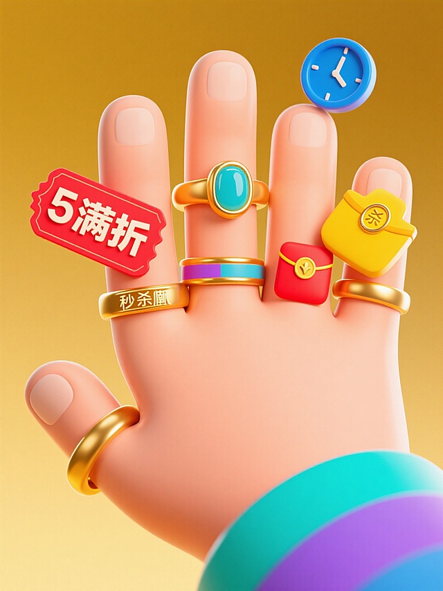 💍手指戒指藏惊喜，双 11 折扣嗨翻天🎉
