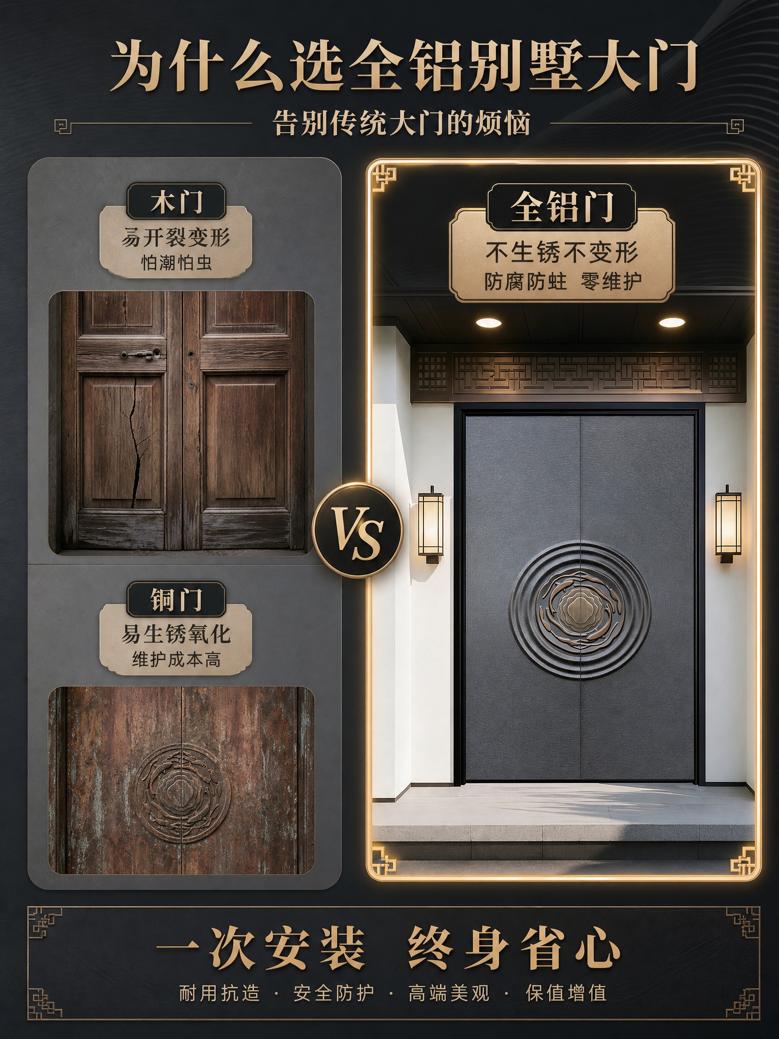 [商品] 使用【图1】臻尚铂门如鱼得水九鱼款全铝别墅大门；保留… - 图片创意预览
