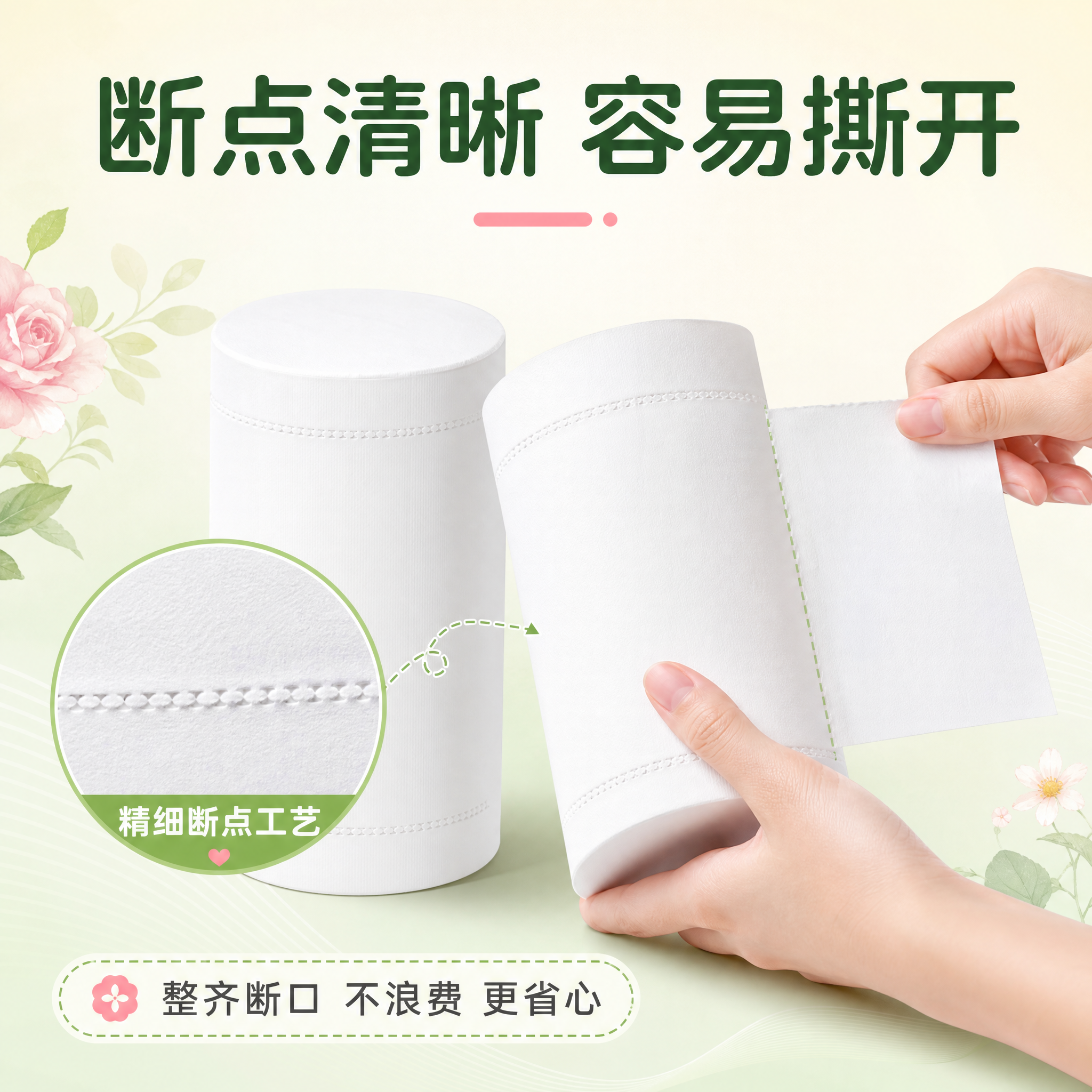 [主图-4] 断点清晰 易撕设计。主题：断点清晰 一撕即断。… - 图片创意预览