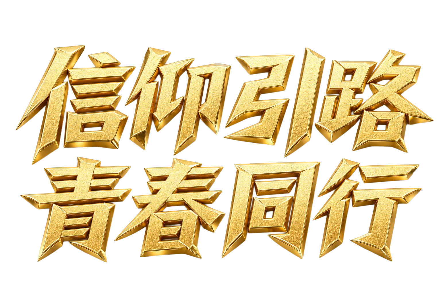 金色3D立体金属字体，白色背景，干净的背景，创意黑体字体设计八… - 图片创意预览