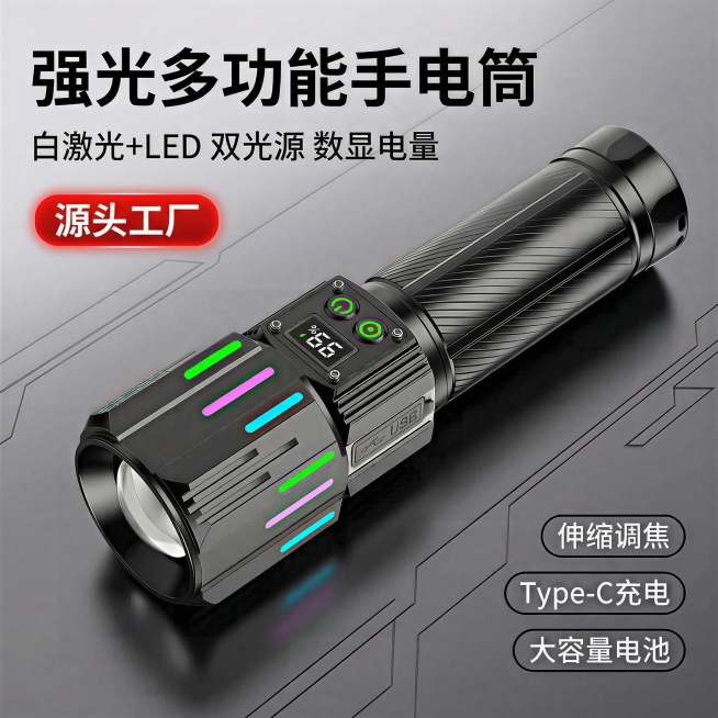 保持原图所有内容不变，在图片左上角添加一个红色圆角标签，标签内添加白色文字'源头工厂'，整体风格和原图科技电商风格保持一致，不影响产品主体和原有文字内容，产品外观和原有文案保持不变预览效果