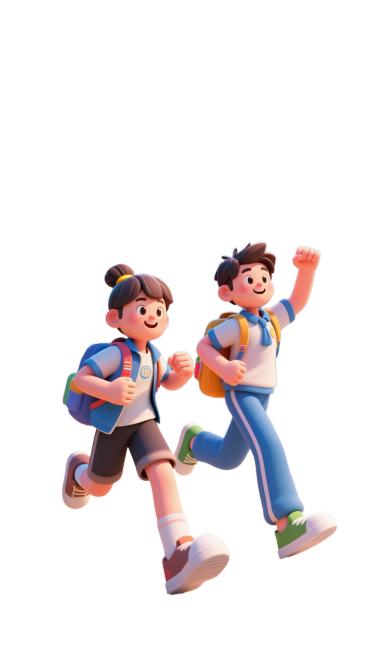 以不负韶华，勇毅前行为主题，年轻学生人物在校园青春场景里，朝气蓬勃积极向上，3D卡通风格，画面中不包含任何文字预览效果