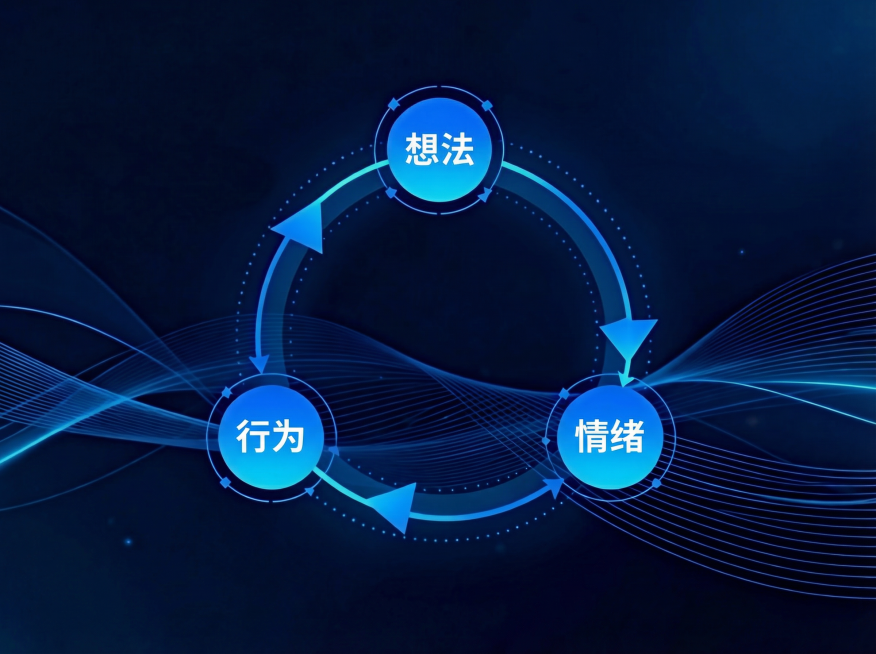 保留想法-情绪-行为的白字说明预览效果
