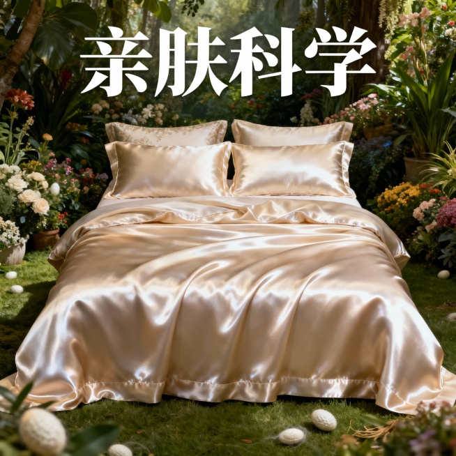 现在我的需求是作为电商设计人要求有平铺展示员，要做一套真丝床品四件套的电商套图。其中包括主图4张，详情页6张。 产品图片：平铺展示、铺床效果图、细节特写（凸显出真丝材质、极强光缎面光泽、纯色无花纹）。预览效果