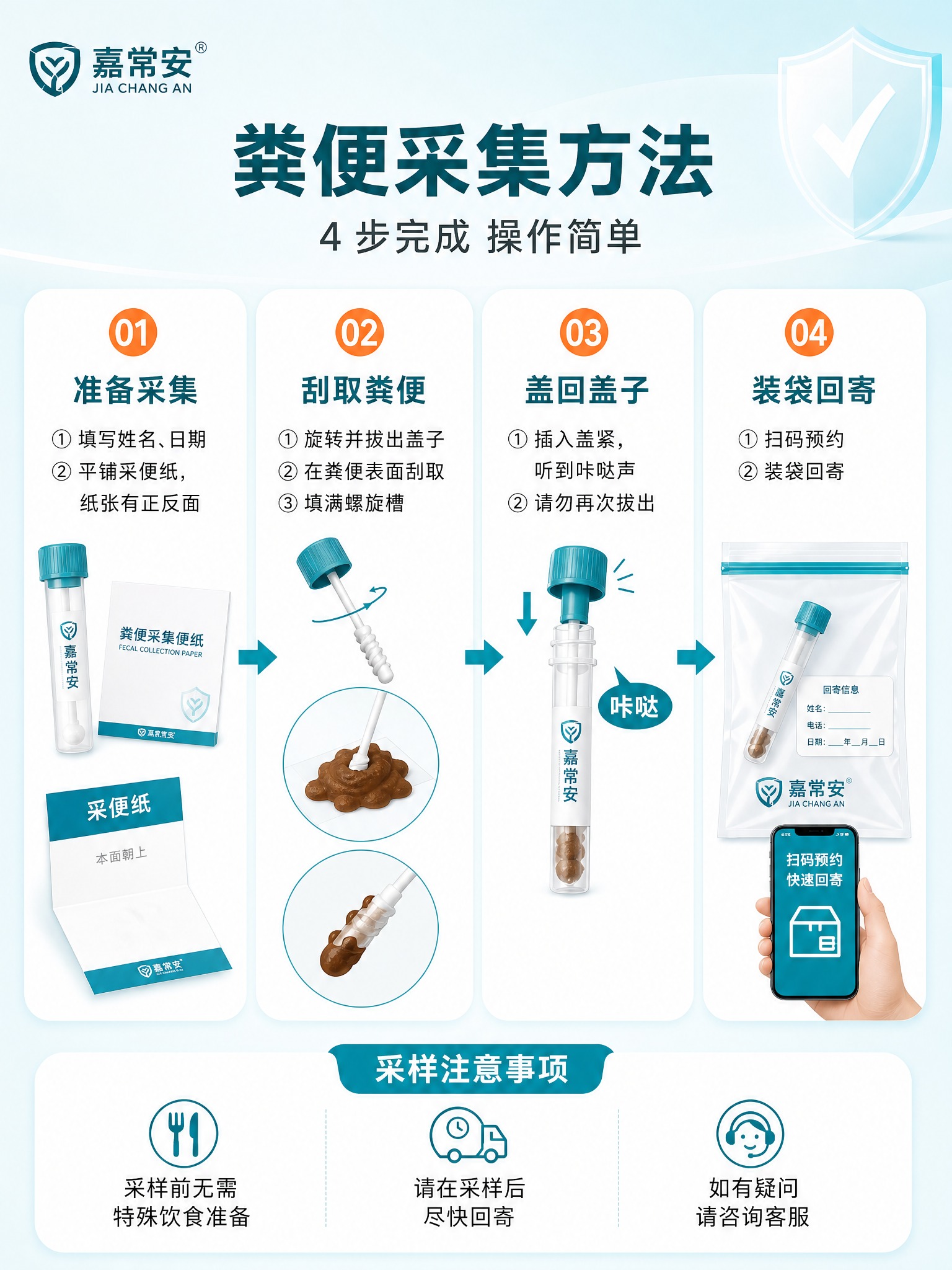 [商品] 本页为嘉常安粪便采集方法指引页，参考【图1】【图2】… - 图片创意预览