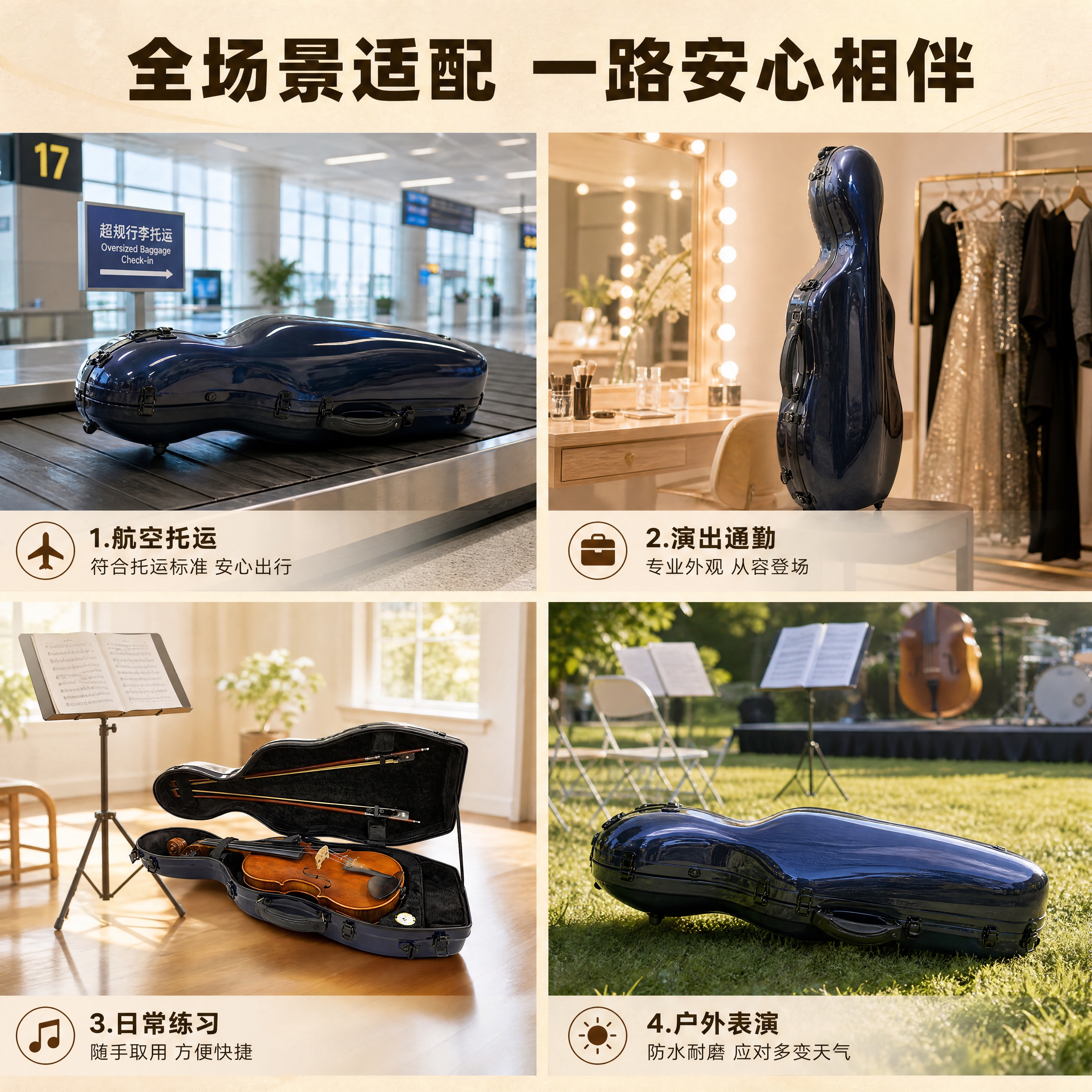 [商品] 使用【图1】深蓝色复合碳纤维中提琴琴盒；保留琴盒全部… - 图片创意预览