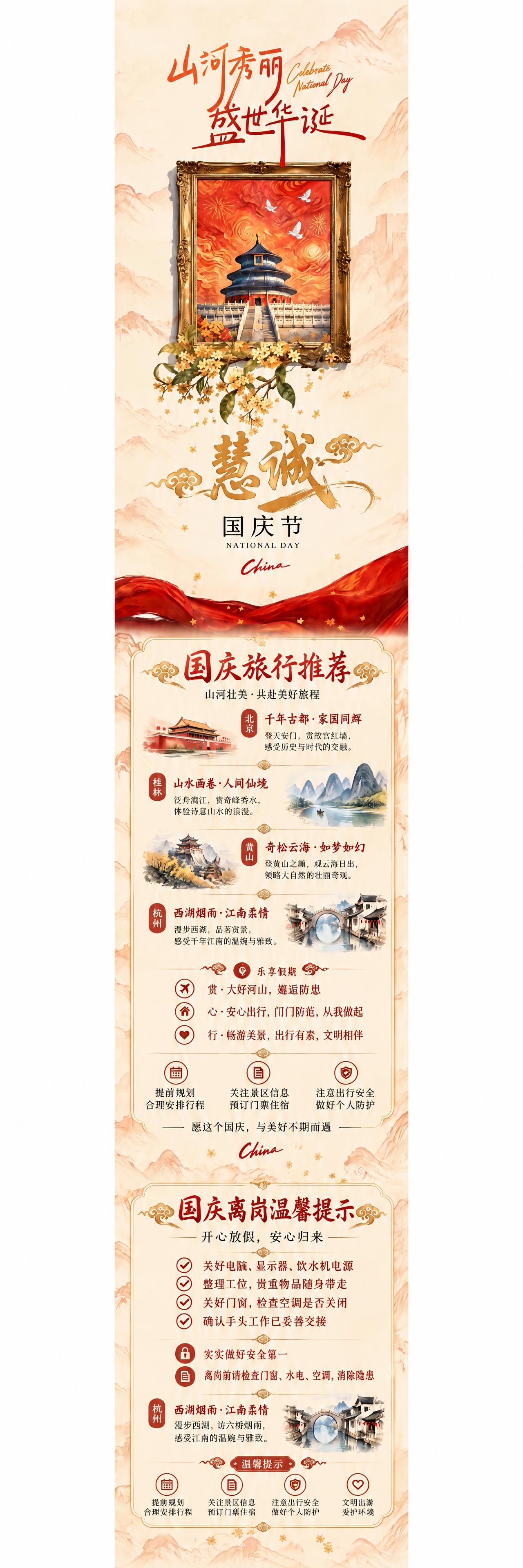 修复这张国庆长图中所有模糊不清的文字，将所有文字替换为清晰锐利… - 图片创意预览