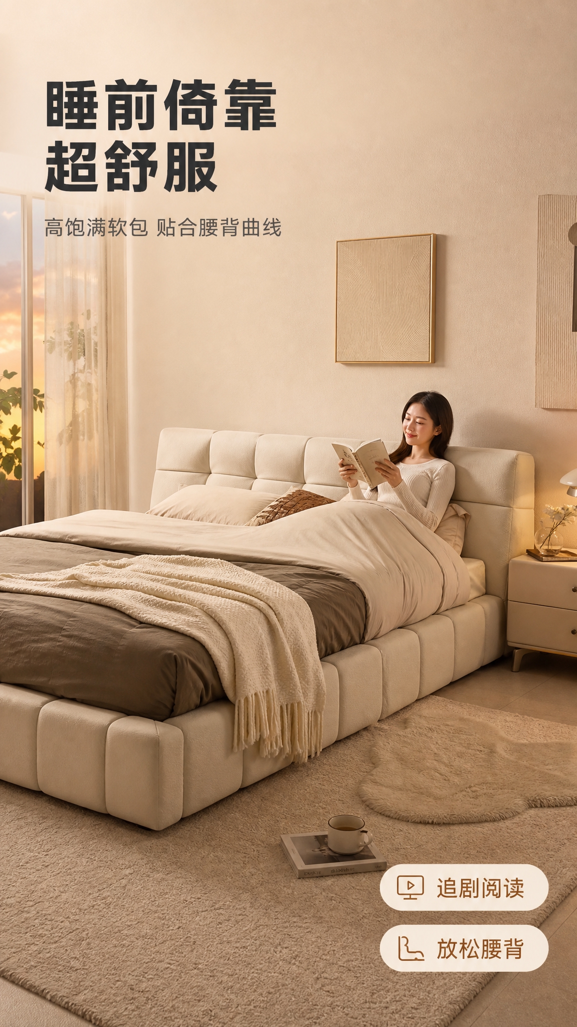 [商品] 使用【图1】M2527肌肉床；保留分段饱满床头、落地… - 图片创意预览