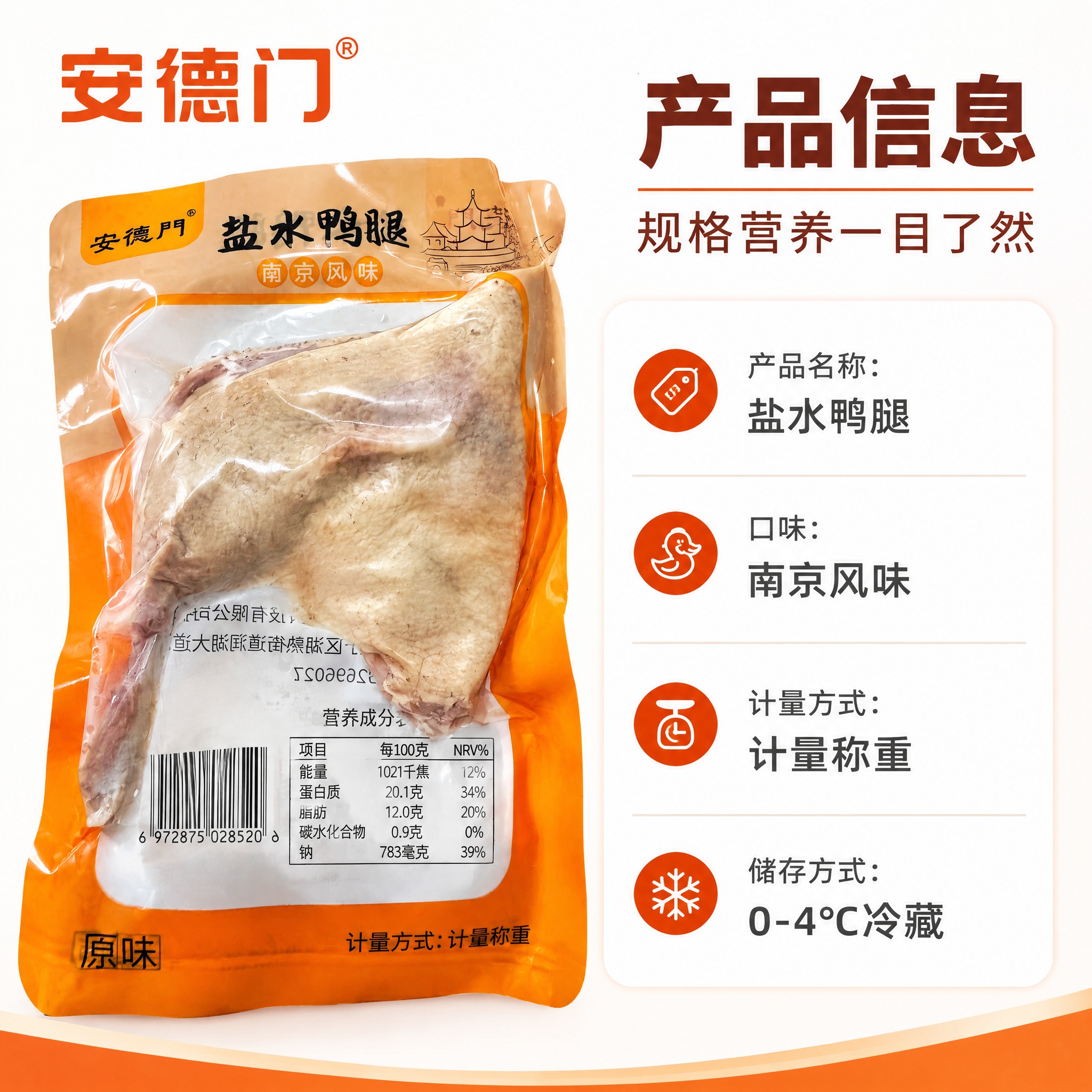 [商品] 使用【图1】安德门盐水鸭腿真空包装袋；商品处理：保留… - 图片创意预览