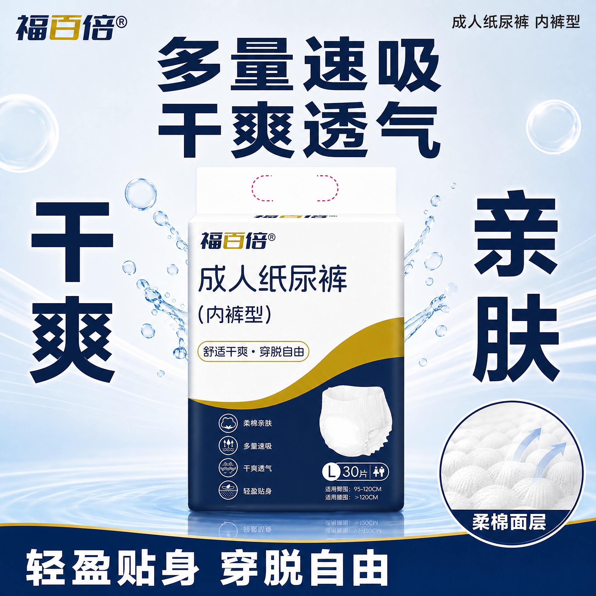 [单张主图] 拼多多成人纸尿裤功能卖点主图（同系列第 4 张）… - 图片创意预览