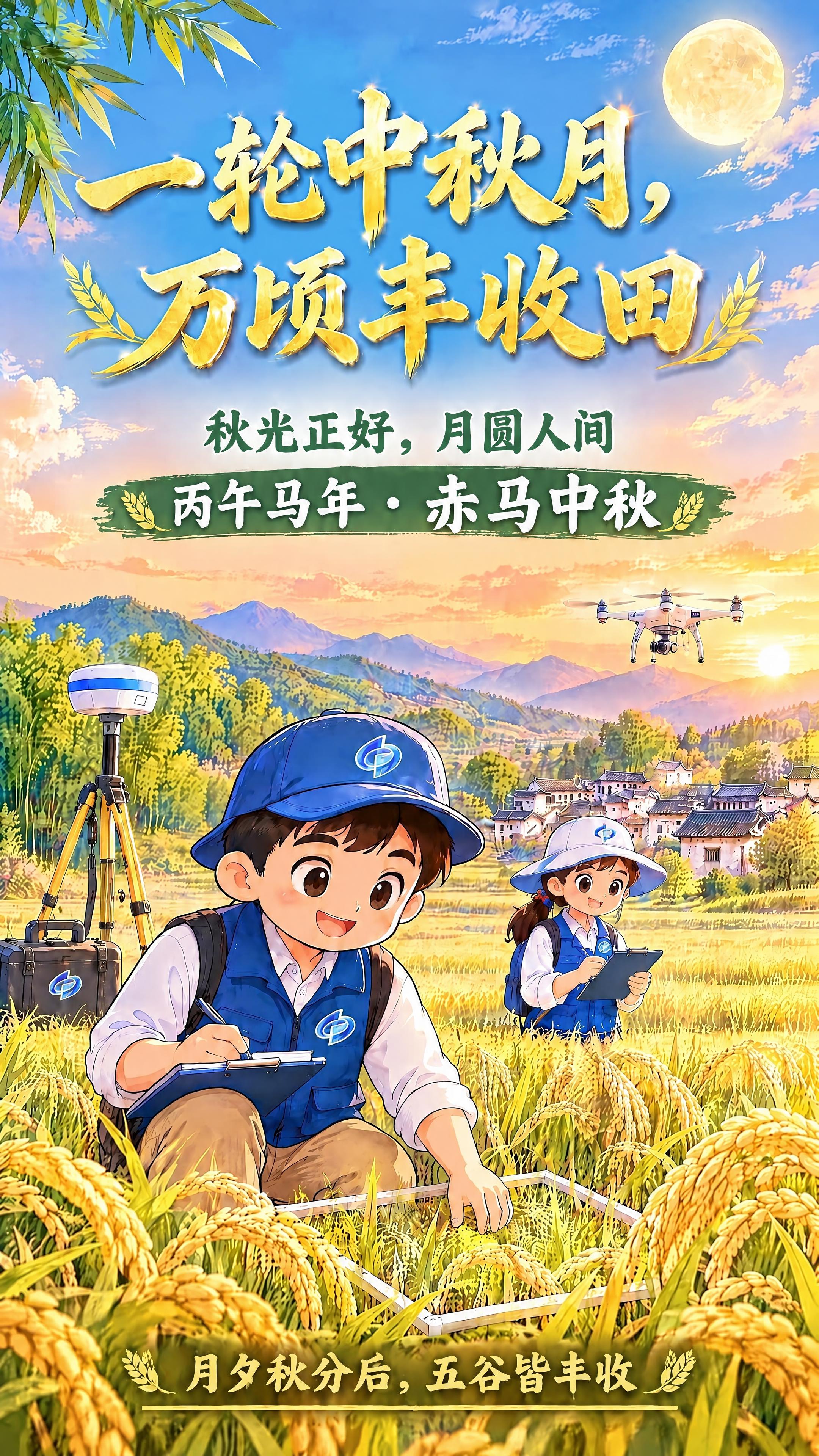 对这张中秋海报进行局部文字样式修改，其他内容完全保持不变：将绿… - 图片创意预览