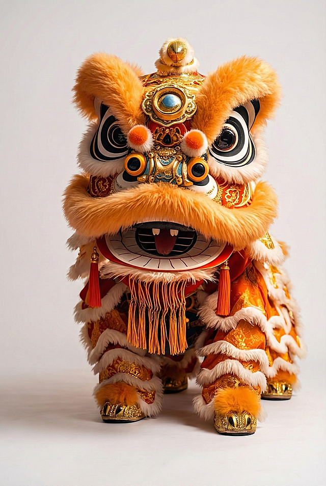识别图片，生成高品质的舞狮图案，大师级作品