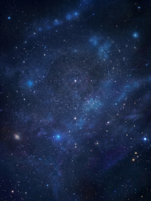 基于原图调整，让星星分布更加均匀，整体星空效果更加写实，保留原图深蓝色星空和星云的基调预览效果